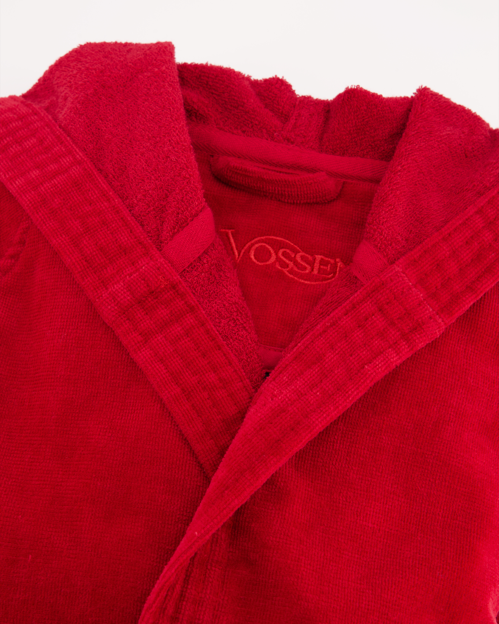 Vossen Bademäntel unisex Kurzmantel mit Kapuze Texas rubin - 3900