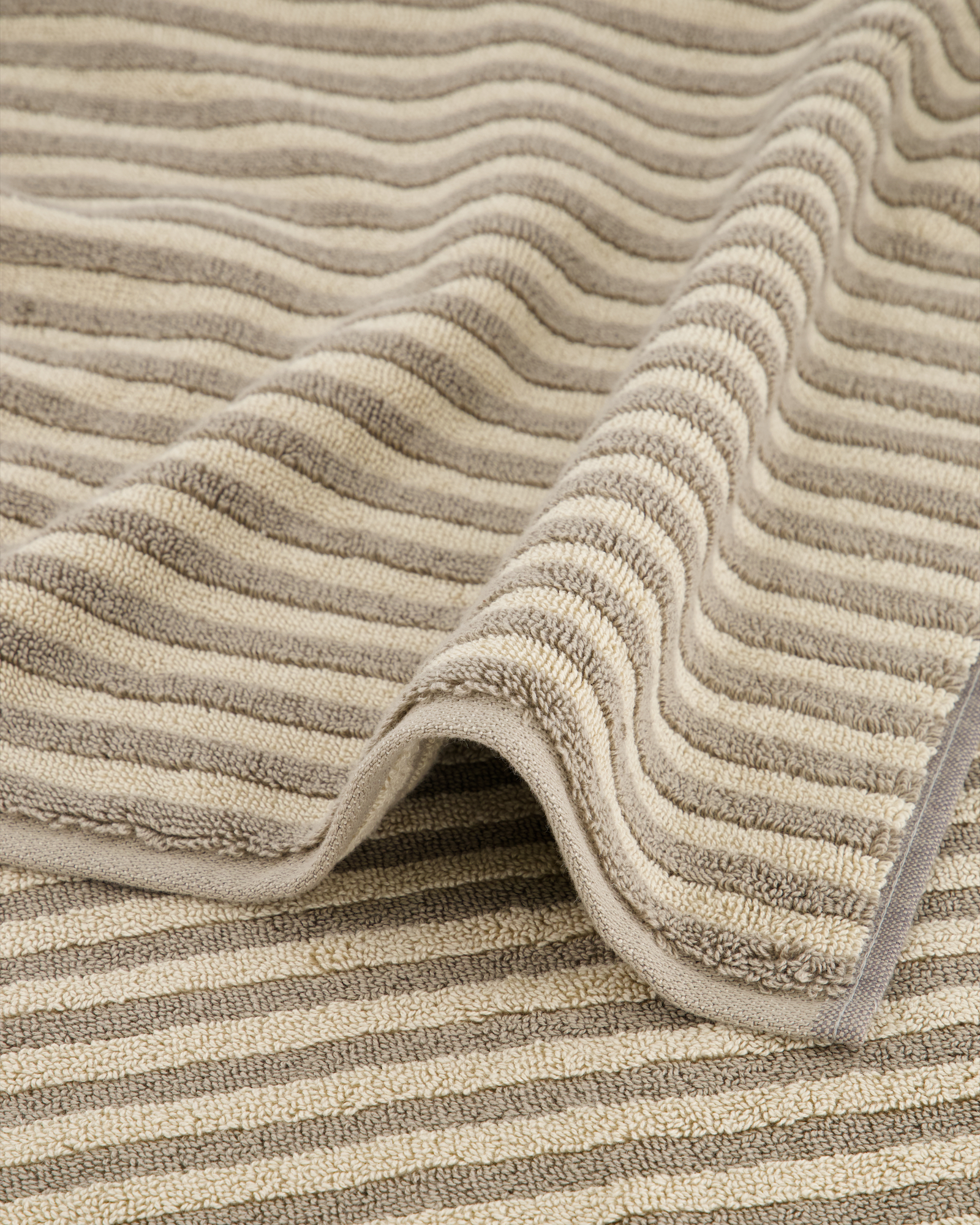 Cawö Badematten Two-Tone Stripes 480 graphit - 70 - 50x80 cm