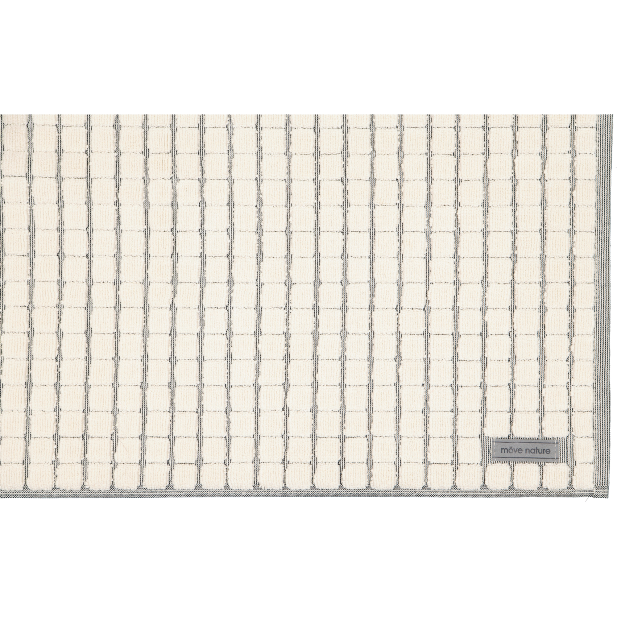 Möve - Eden - Badteppich Kästchenstruktur - Größe: 60x100 cm -  Farbe: natur - 869 (1-0347/8127)
