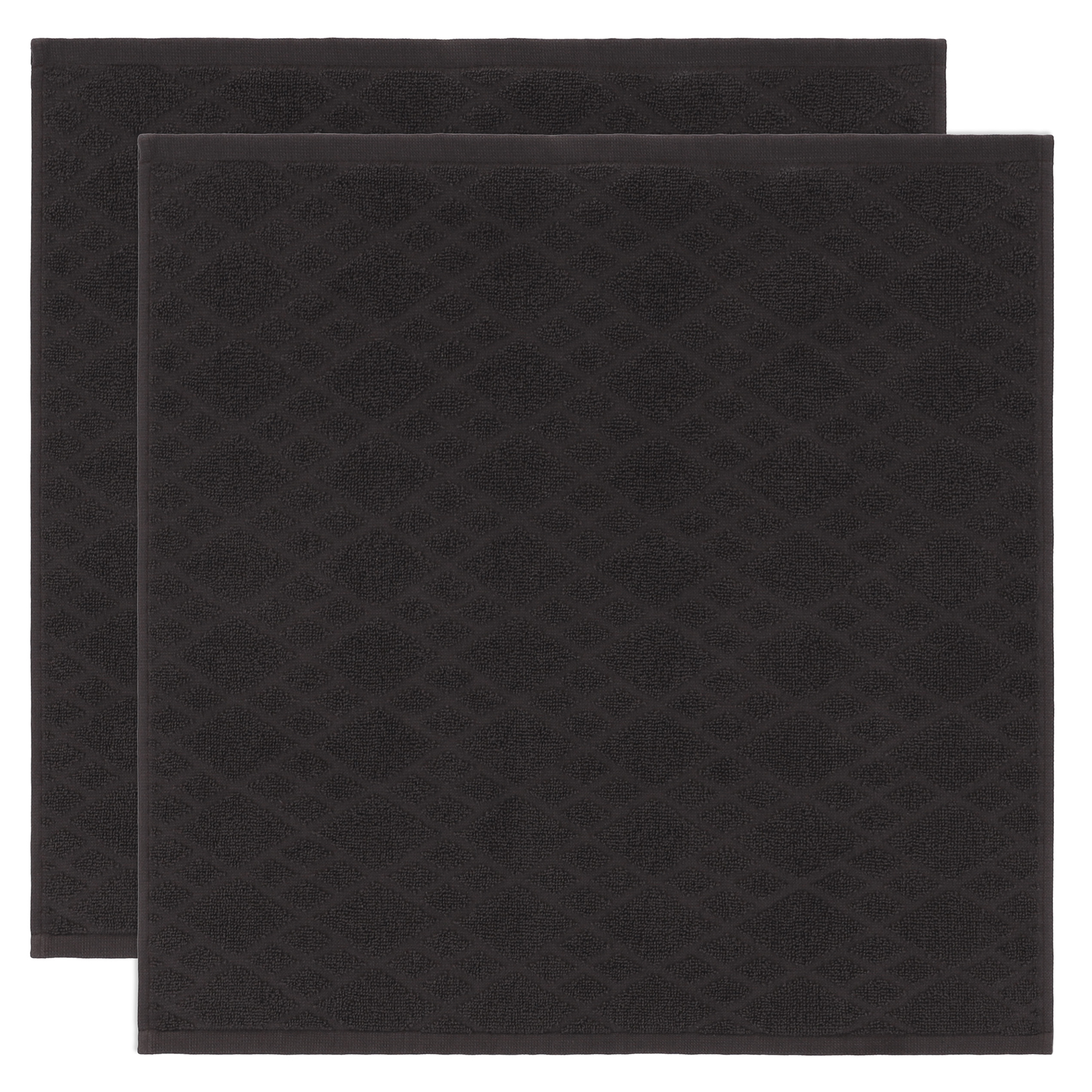 Vossen Küchenhandtücher Urban Grid 2er Set granit - 7770 - 50x50 cm