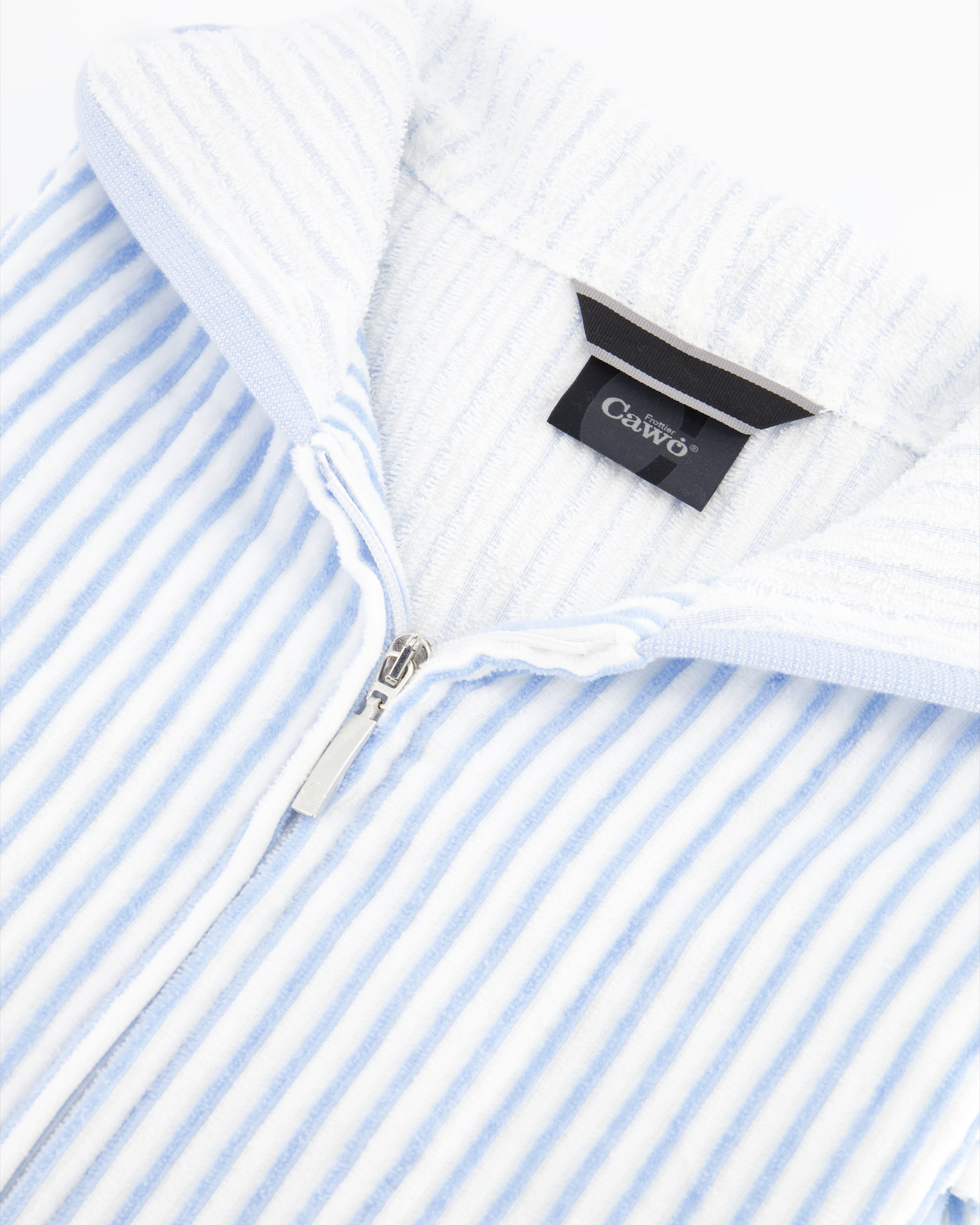 Cawö Bademäntel Damen Reißverschluss 6416 mittelblau - 11