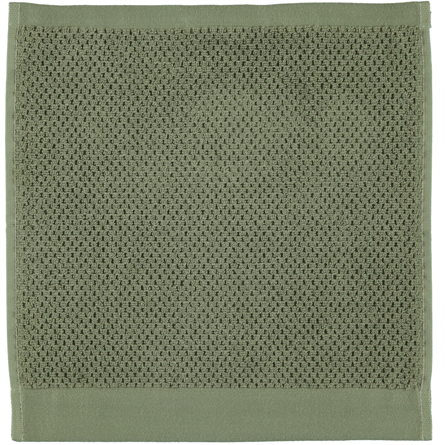 Rhomtuft - Handtücher Baronesse - Farbe: olive - 404 - Seiflappen 30x30 cm