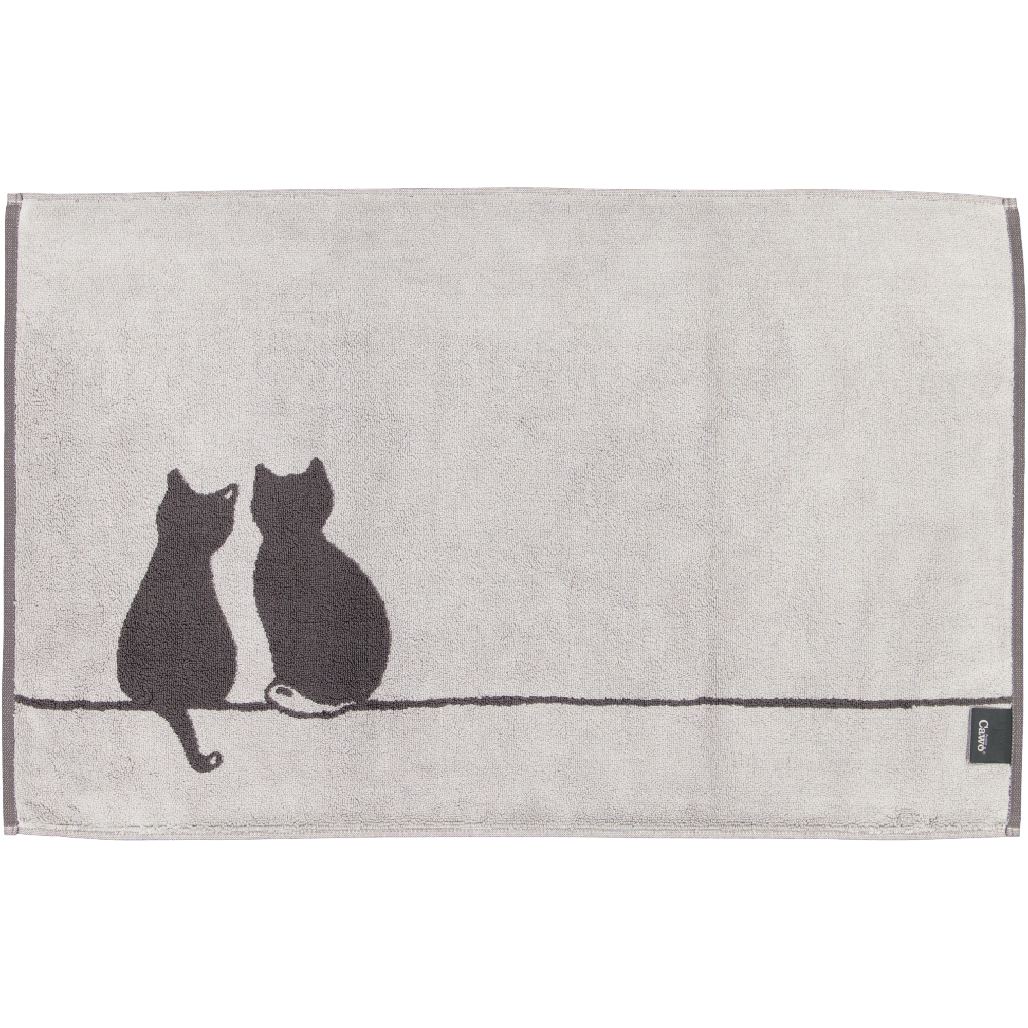 Cawö Badematten CUTE CATS You & Me 6263 basalt/platin - 77 - 50x80 cm
