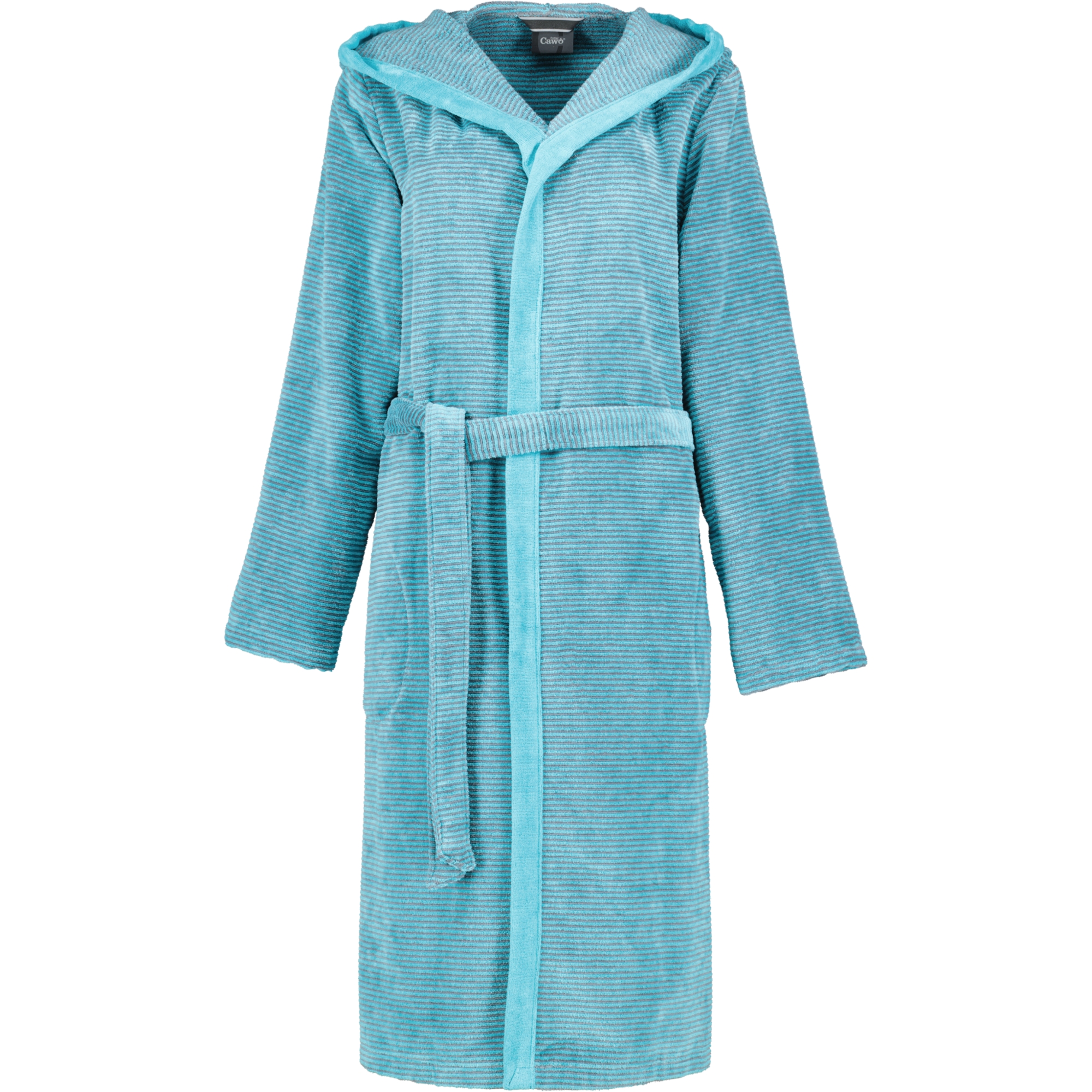 Cawö Bademäntel Damen Kapuze Two-Tone 6425 türkis - 47