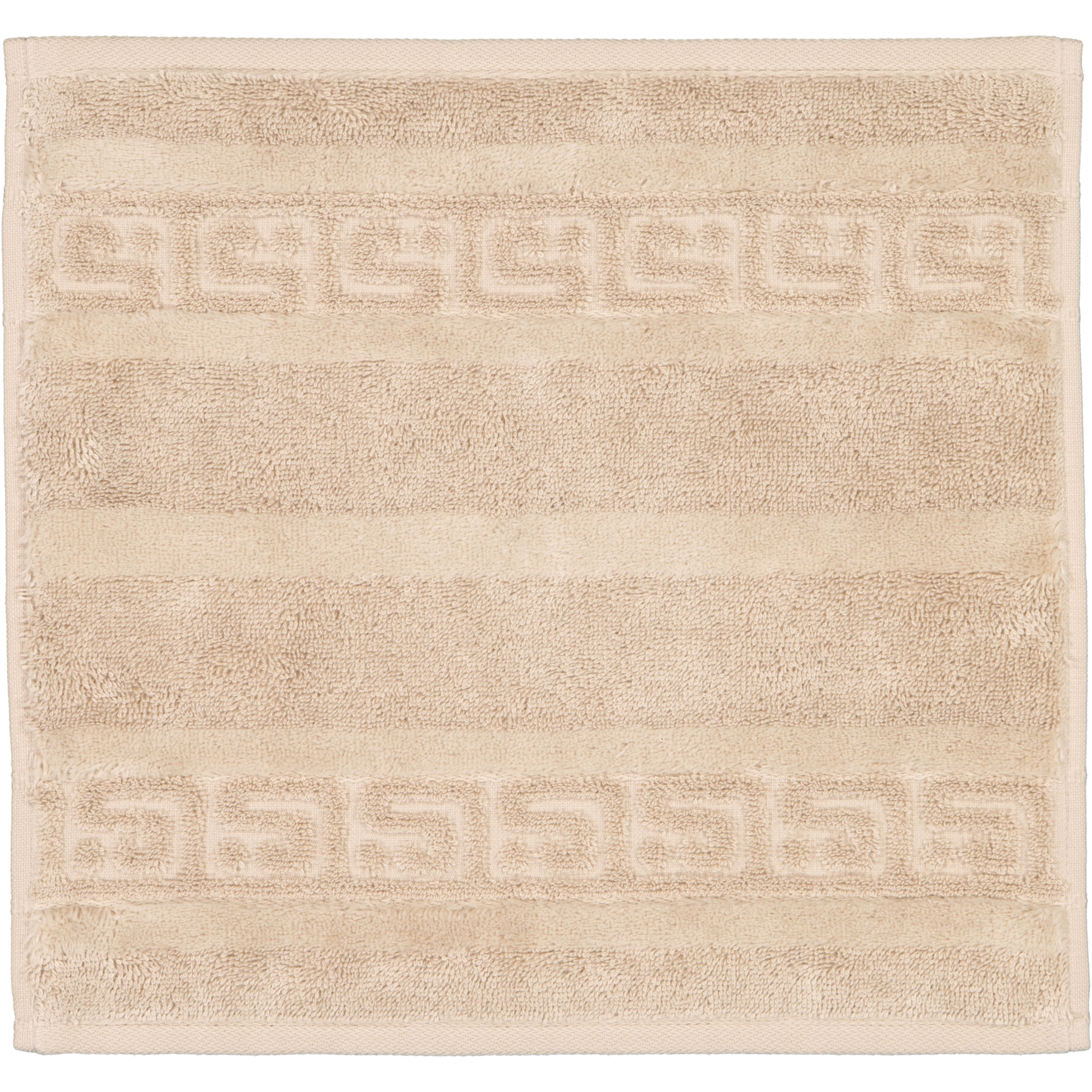 Cawö - Noblesse Uni 1001 - Farbe: 375 - sand - Seiflappen 30x30 cm