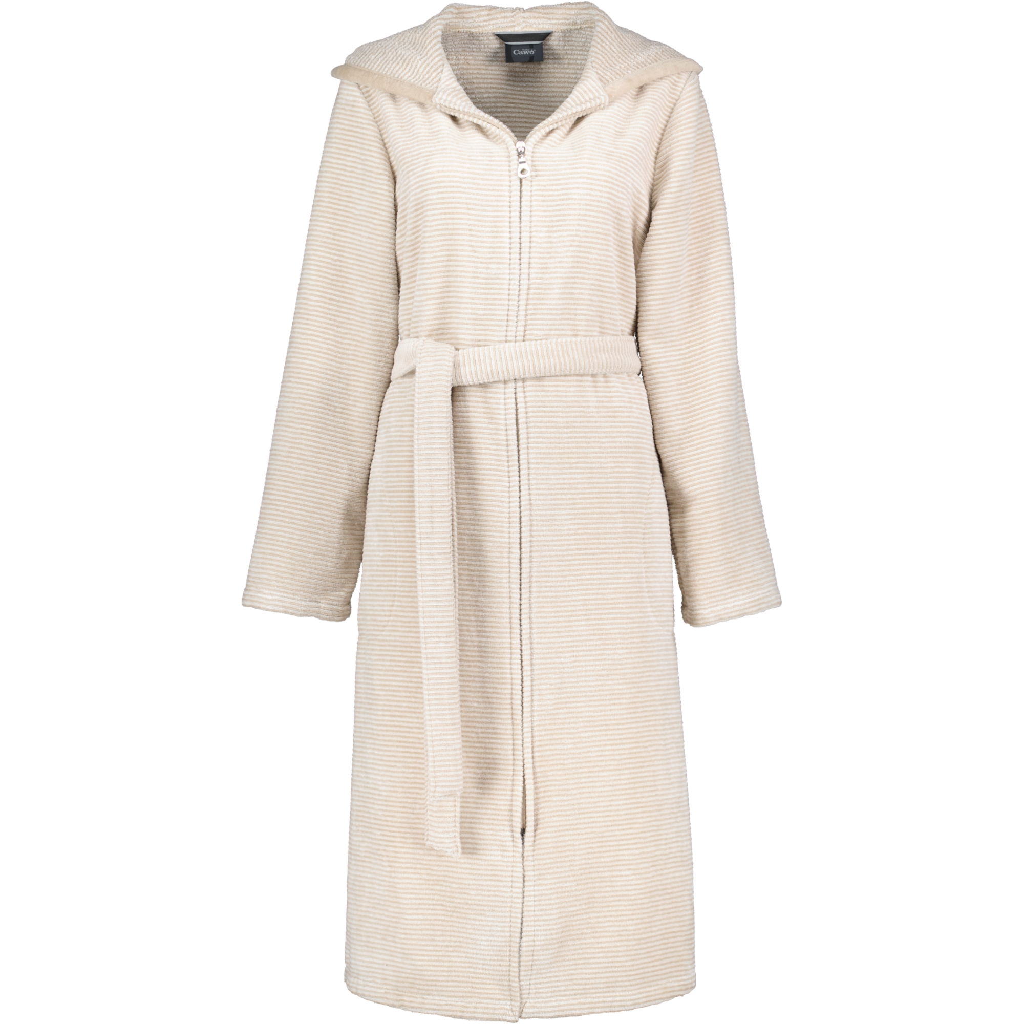 Cawö Bademäntel Damen Kapuze Two-Tone 6432 natur - 33