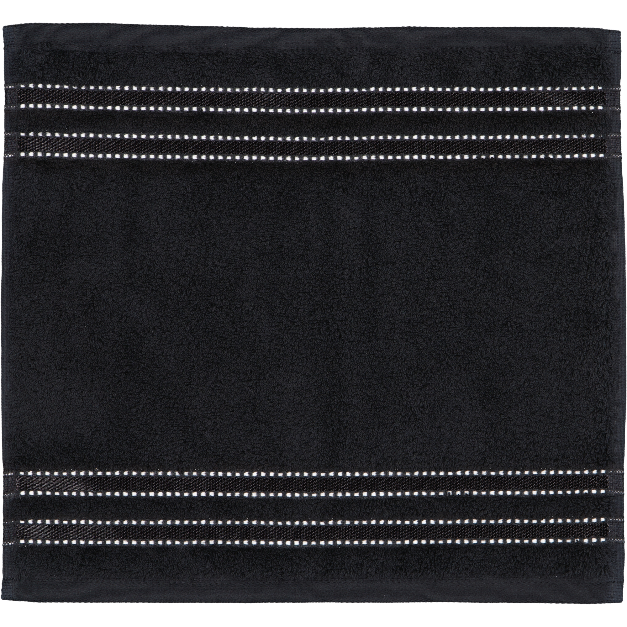 Vossen Handtücher Cult de Luxe schwarz - 7900 - Seiflappen 30x30 cm
