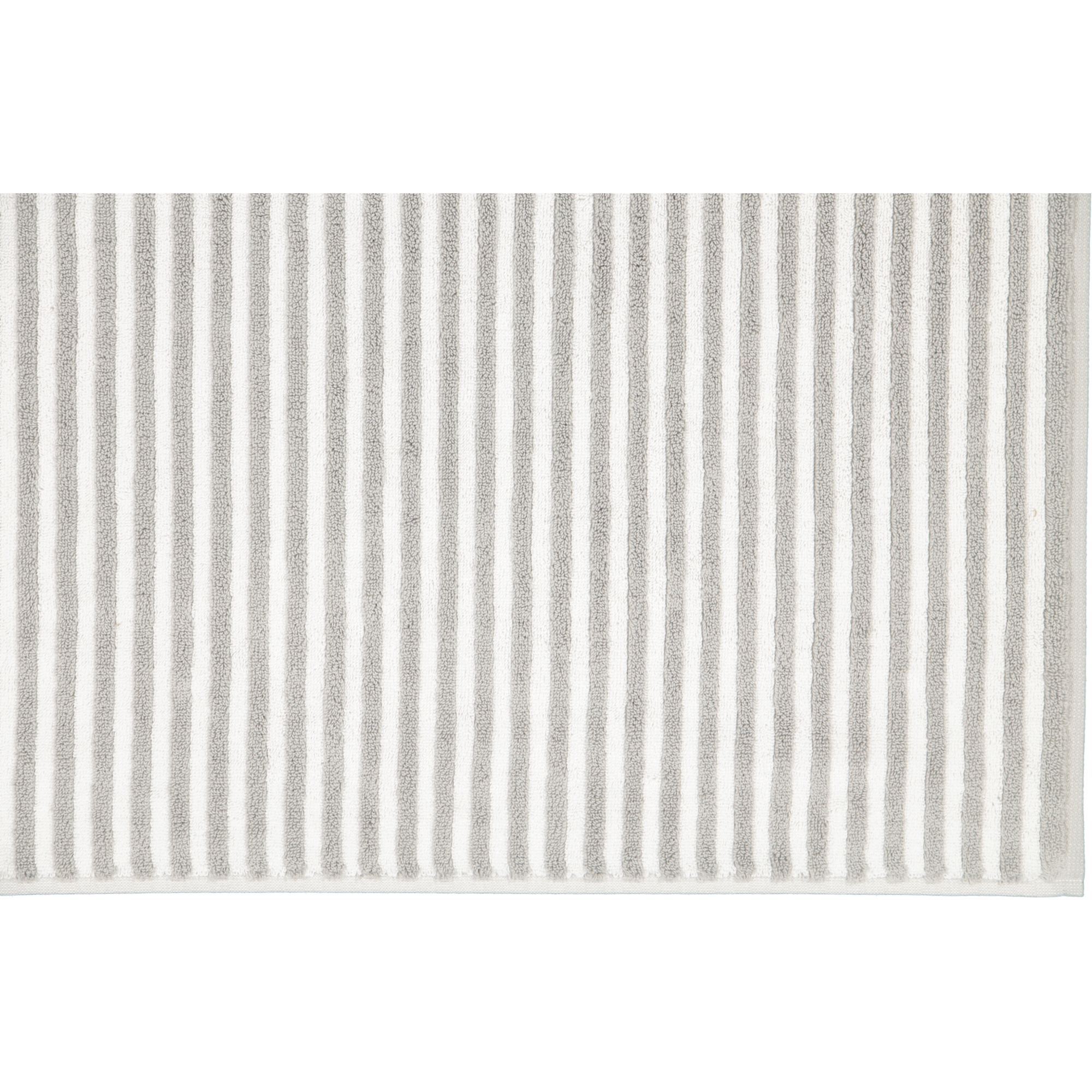 Cawö Badematten Two-Tone Stripes 480 platin - 76 - 50x80 cm