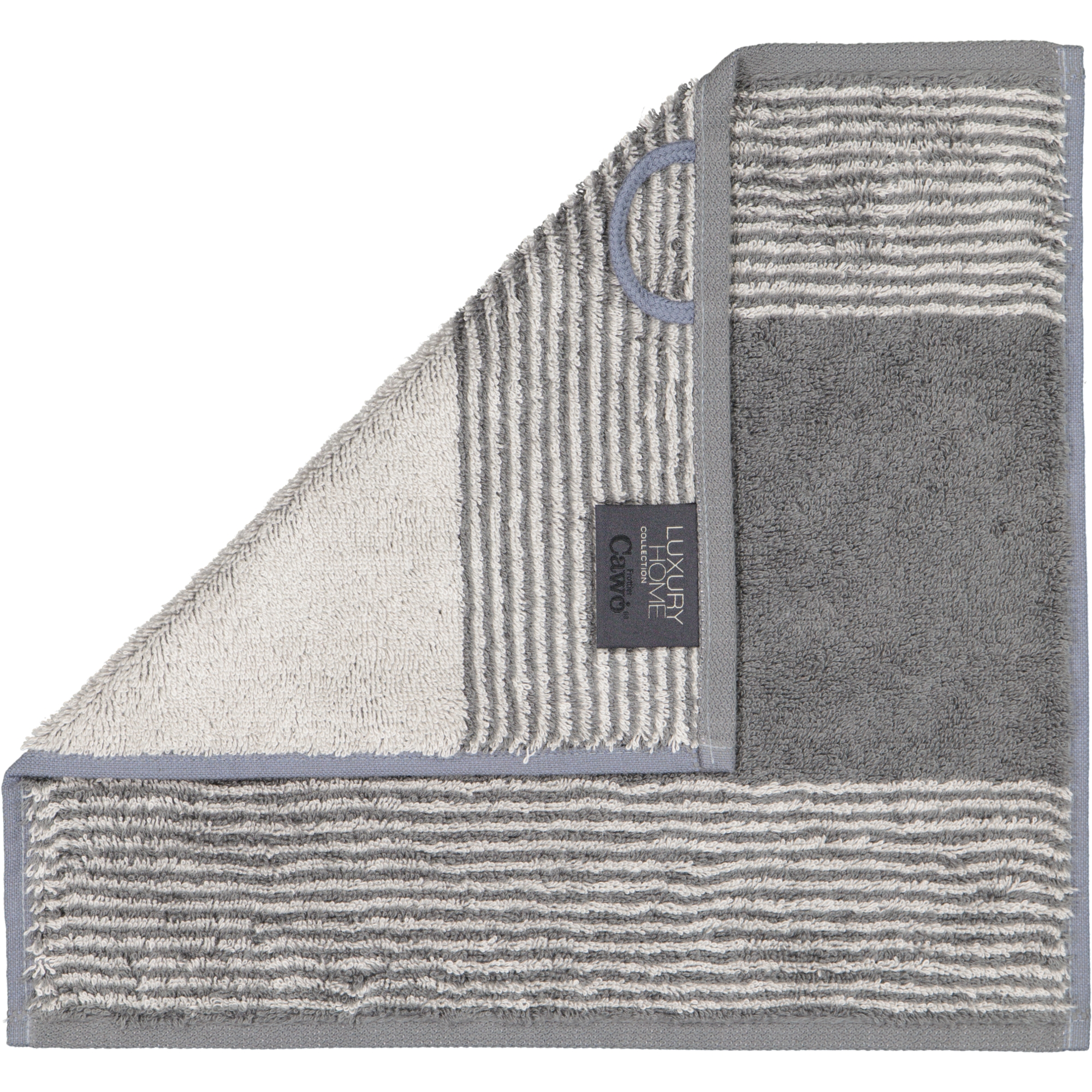 Cawö - Luxury Home Two-Tone 590 - Farbe: schiefer - 77 - Seiflappen 30x30 cm