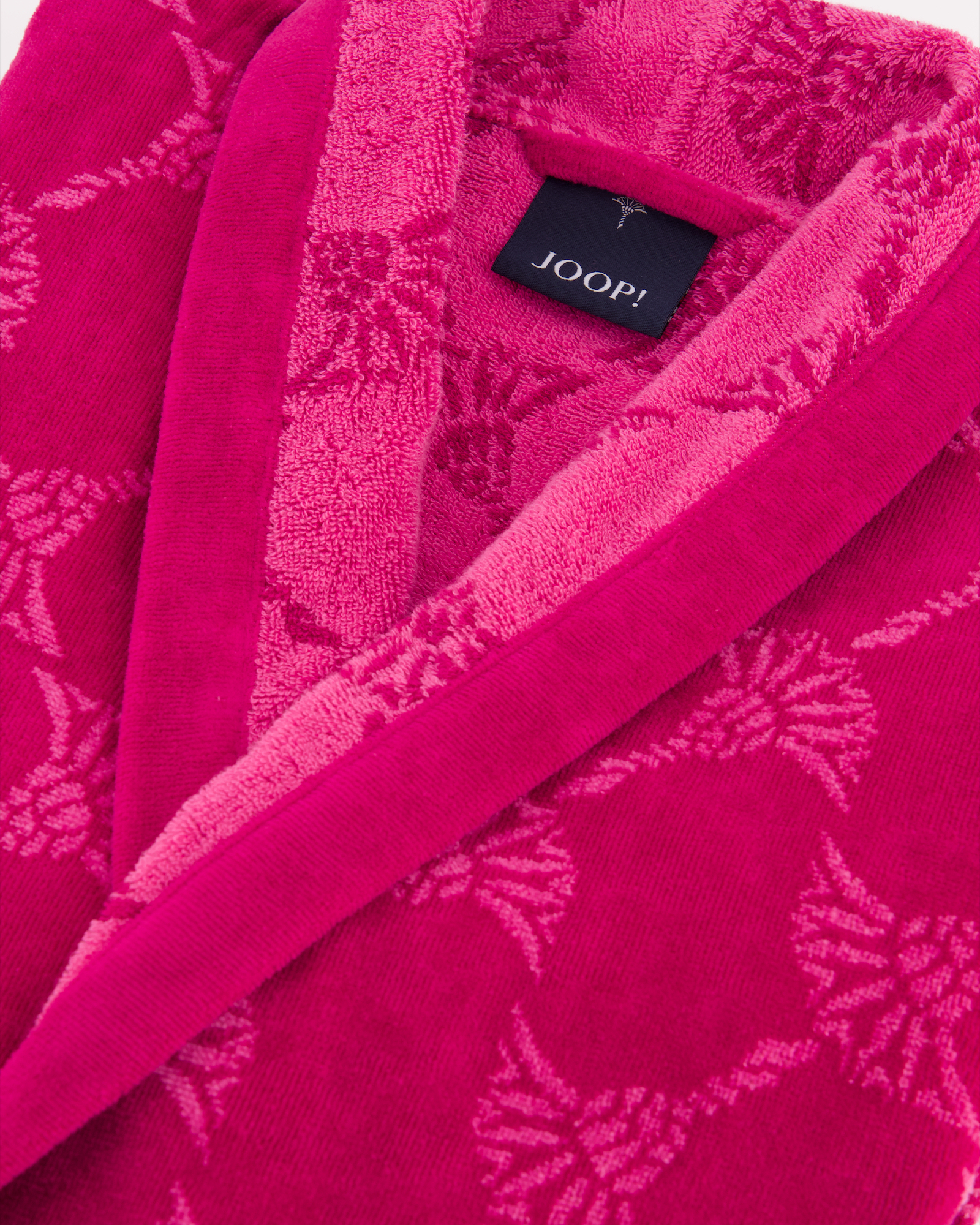 JOOP! Damen Bademantel Cornflower - Schalkragen 1645 - Farbe: Cassis - 22 - M