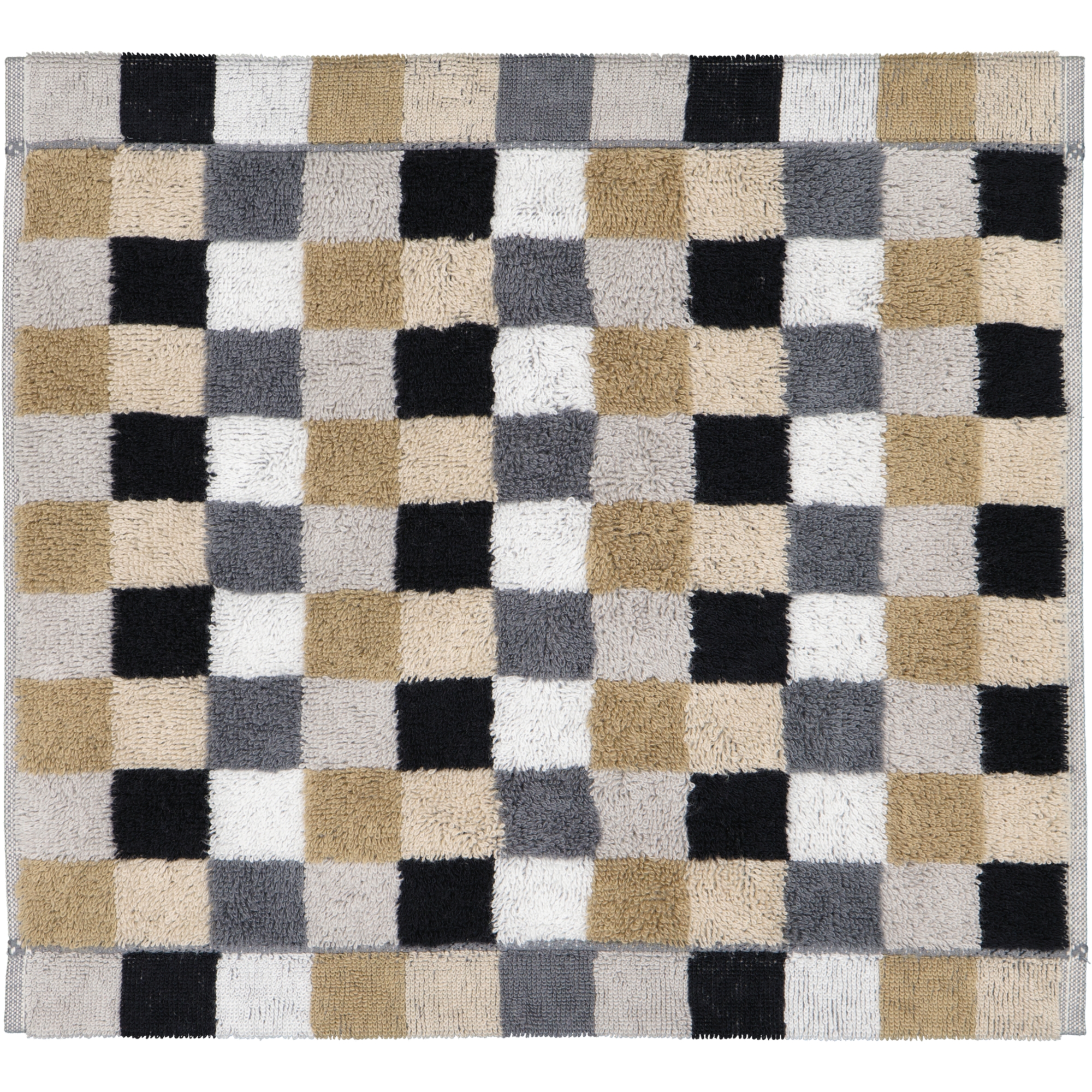 Cawö - Life Style Karo 7047 - Farbe: 37 - kiesel - Seiflappen 30x30 cm