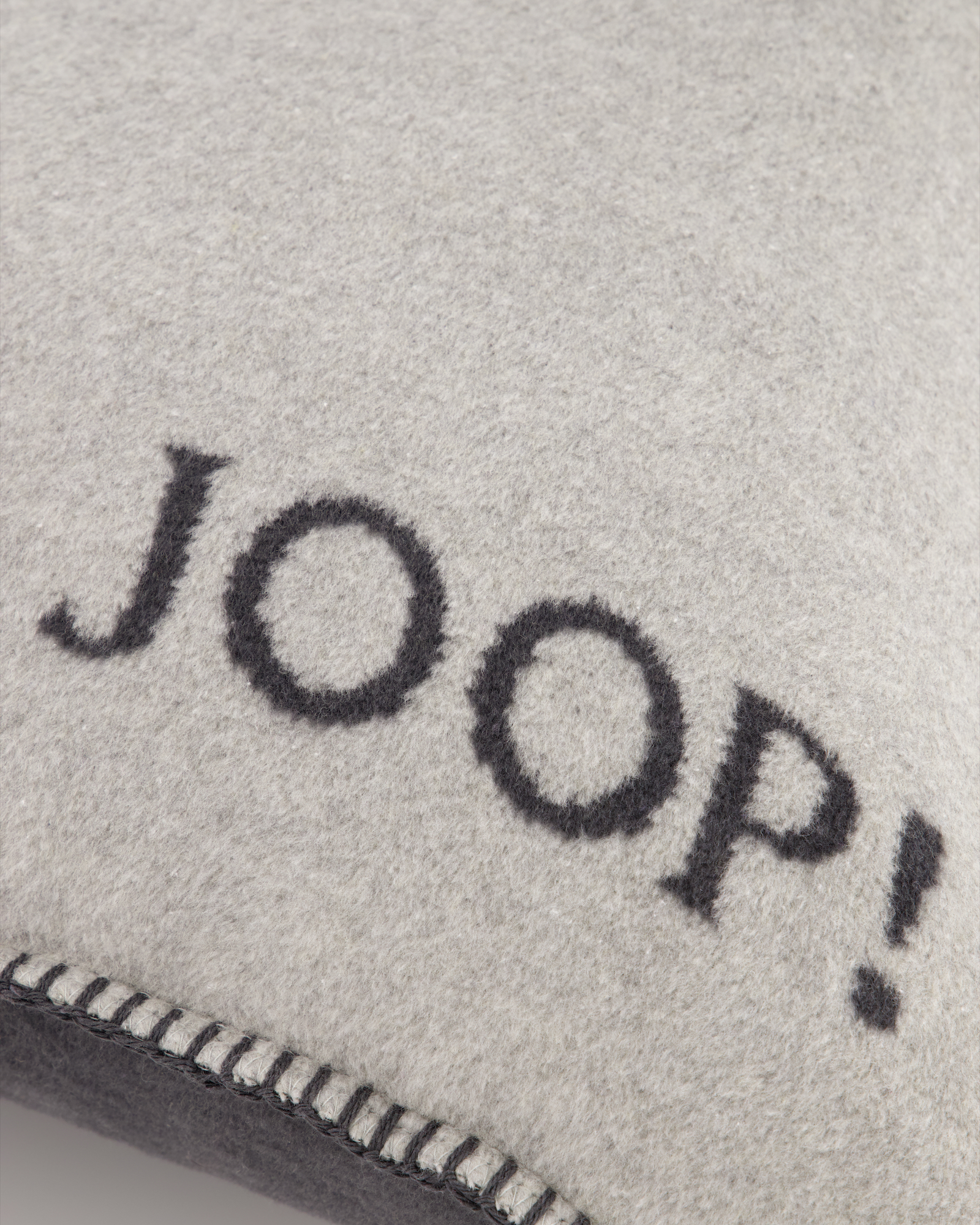 JOOP! Kissenhülle Uni-Doubleface - Größe: 50x50 cm - Farbe: Ash-Anthrazit