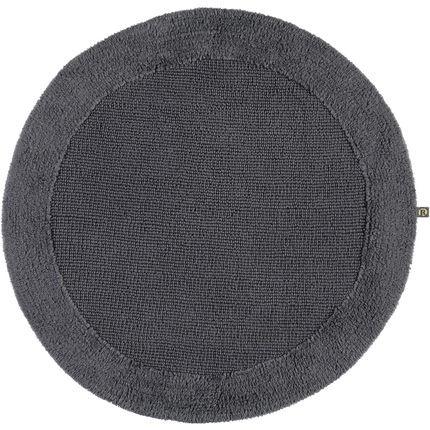 Rhomtuft - Badteppiche Exquisit - Farbe: zinn - 02 - 80 cm rund