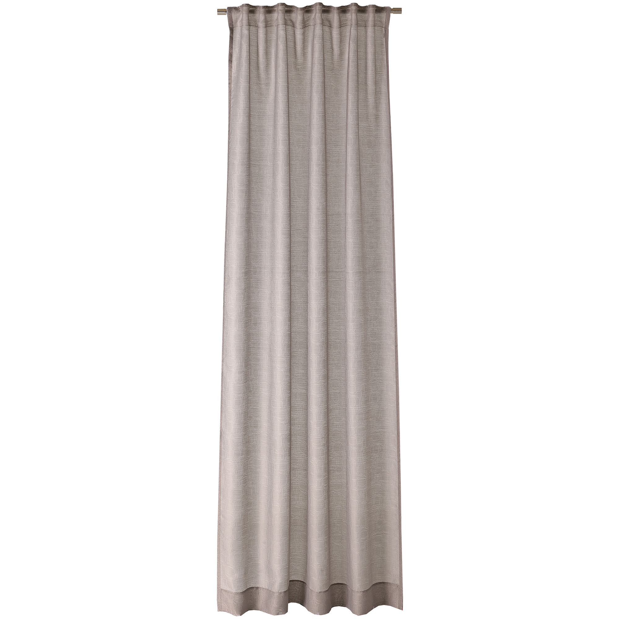 JOOP! Vorhang Gardine Ornament Allover - verdecktes Schlaufenband - Größe: 130x250 cm - Farbe: Umbra - 020