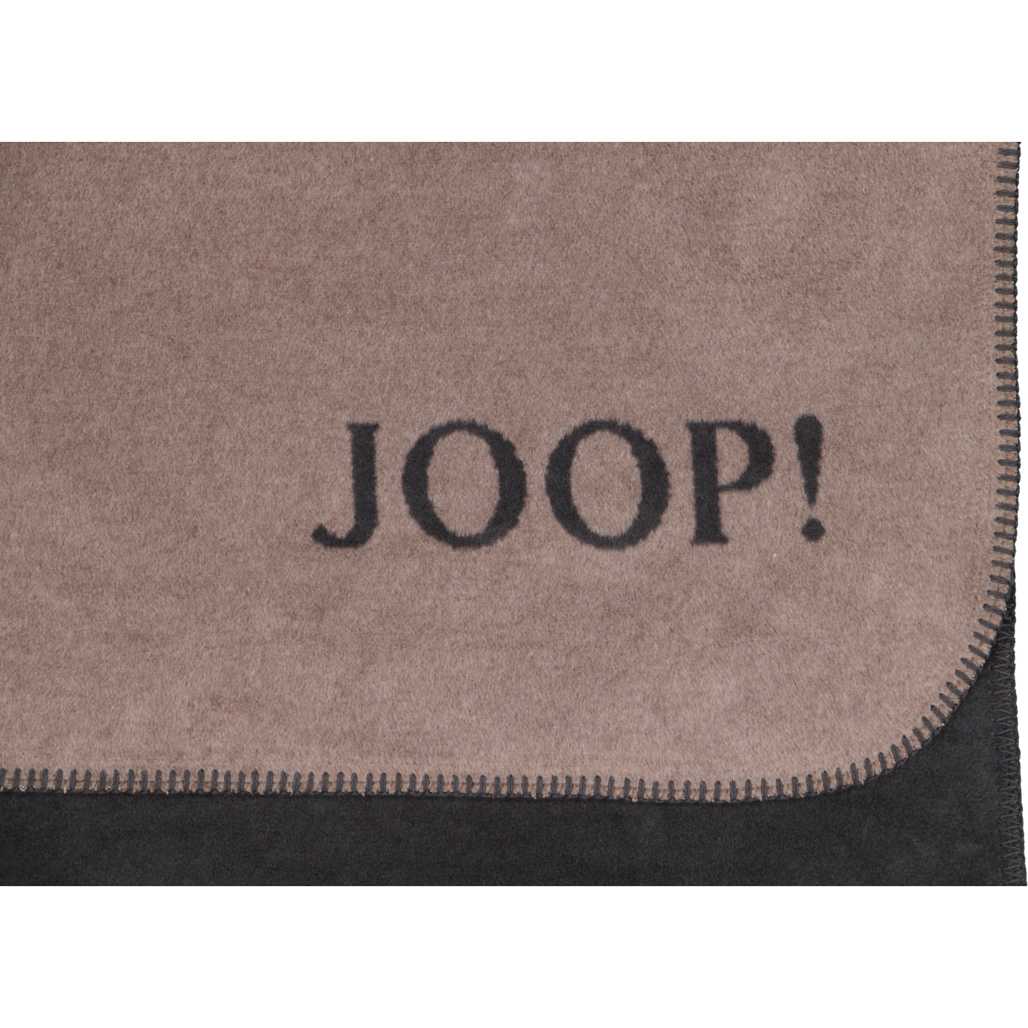 JOOP! Wohndecke Uni-Doubleface - Größe: 150x200 cm - Farbe: Taupe-Anthrazit