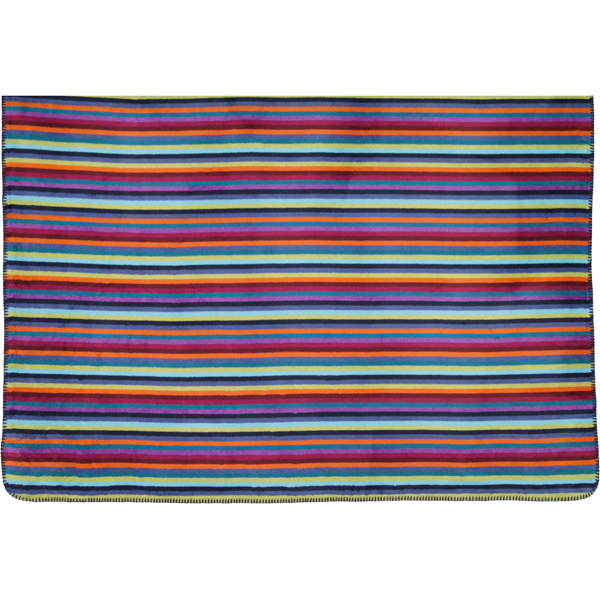 Cawö Wohndecken Lifestyle Streifen 70480 multicolor dunkel - 84 - 150x200 cm