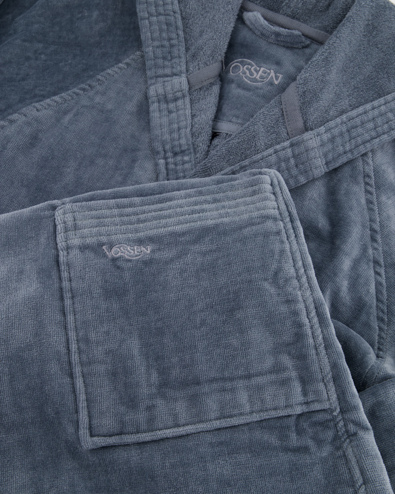 Vossen Bademäntel unisex Kurzmantel mit Kapuze Texas flanell - 7400 - XL