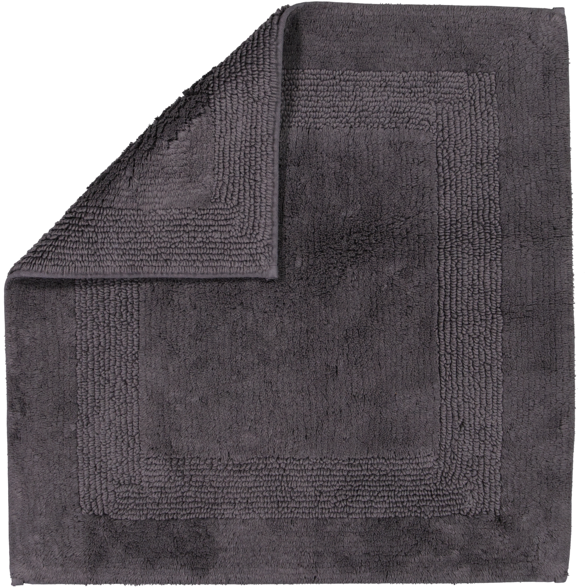 Cawö Home Badteppiche Luxus Badteppich 1000 basalt - 740 - 60x60 cm