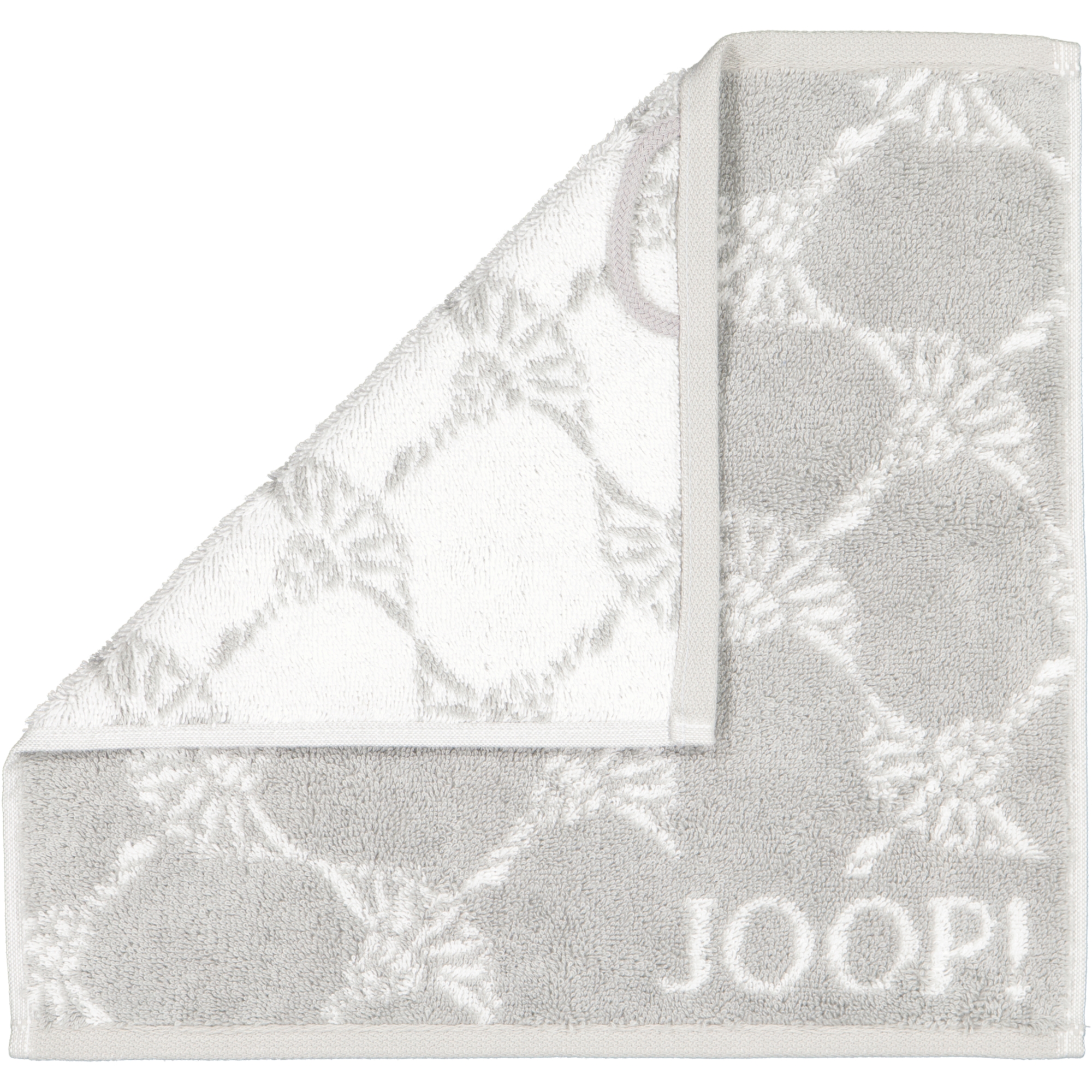 JOOP! Cornflower 1611 - Farbe: Silber - 76 - Seiflappen 30x30 cm