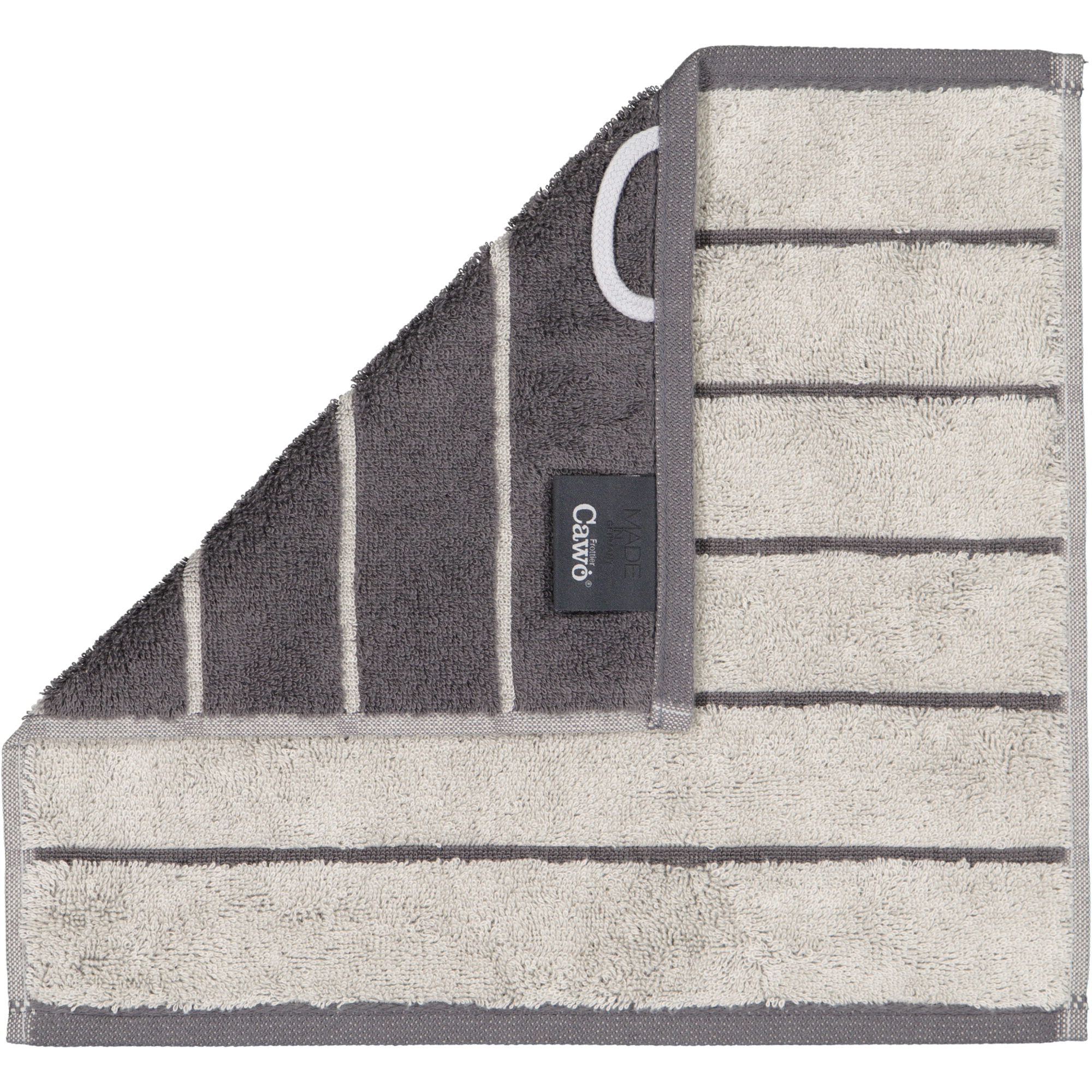 Cawö Handtücher Balance Doubleface 6232 platin - 77 - Seiflappen 30x30 cm