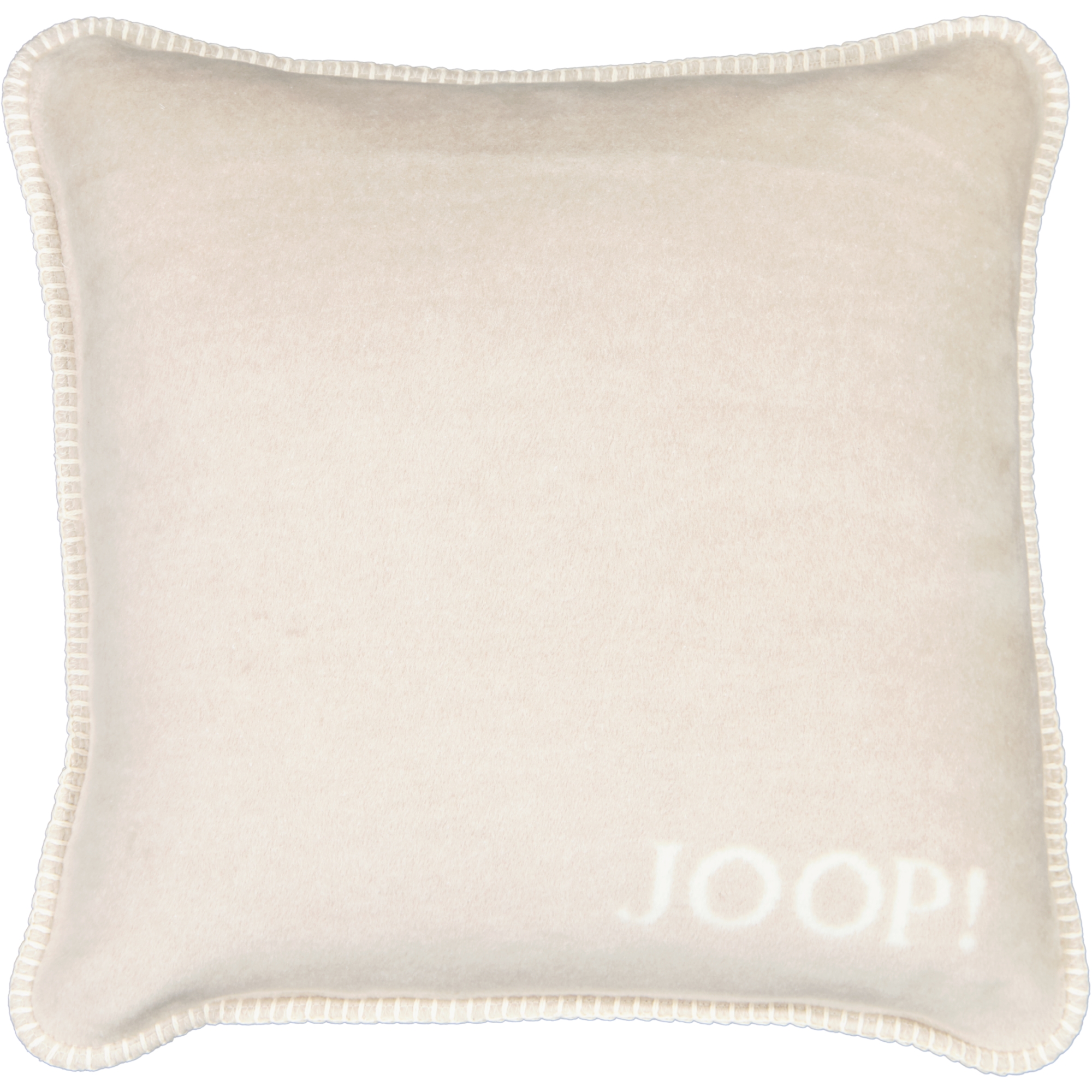 JOOP! Kissenhülle Uni-Doubleface - Größe: 50x50 cm - Farbe: Feder-Ecru
