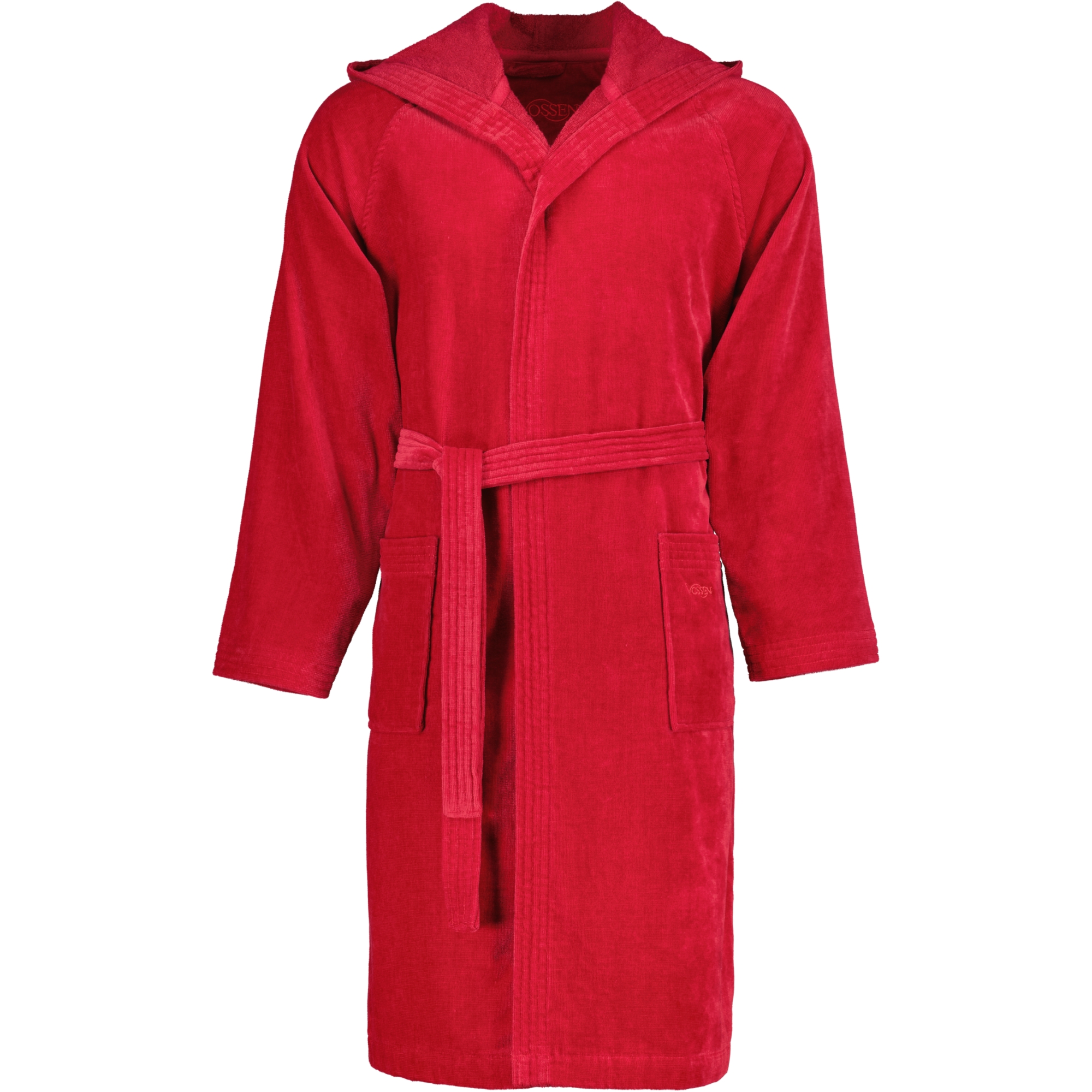 Vossen Bademäntel unisex Kurzmantel mit Kapuze Texas rubin - 3900