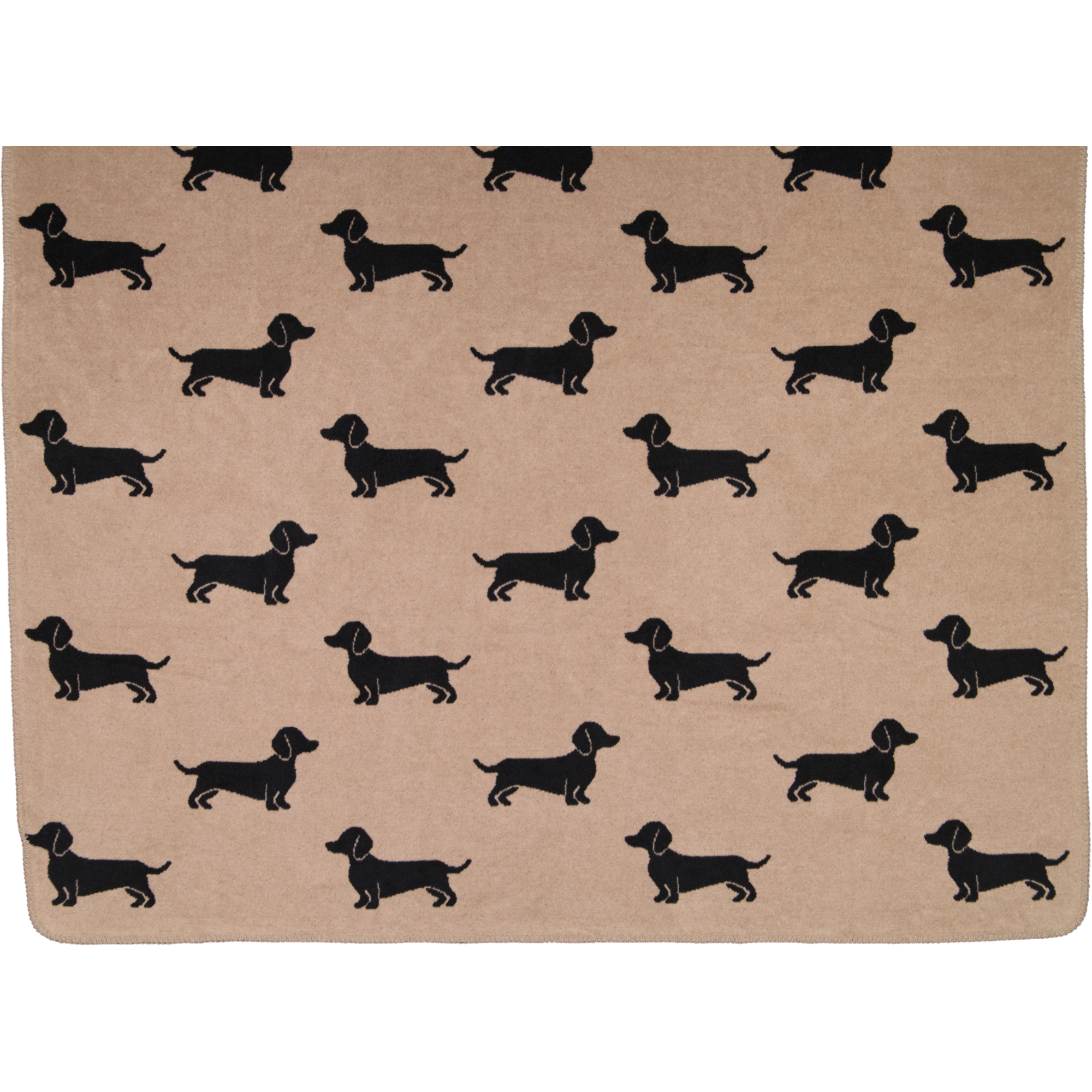 Cawö Wohndecken WE LOVE DOGS 62460 schwarz/beige - 93 - 150x200 cm