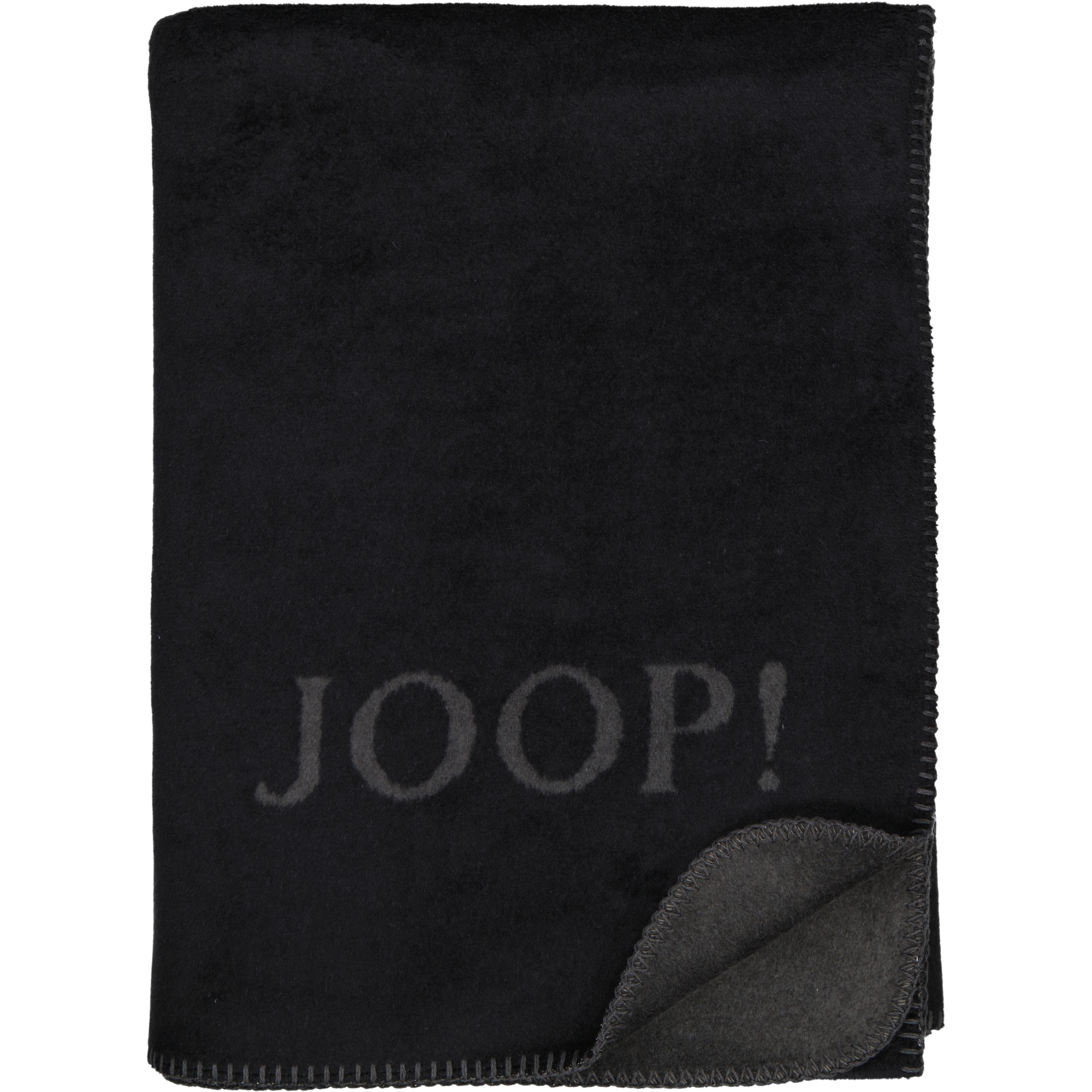 JOOP! Wohndecken Uni-Doubleface Schwarz-Anthrazit - 150x200 cm