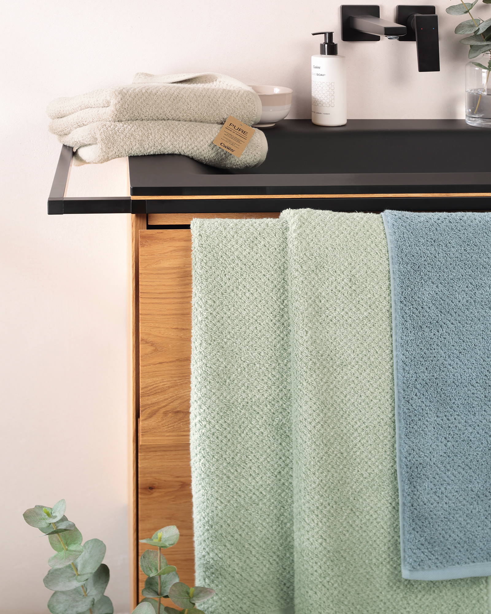 Cawö Handtücher Pure 6500 eukalyptus - 450