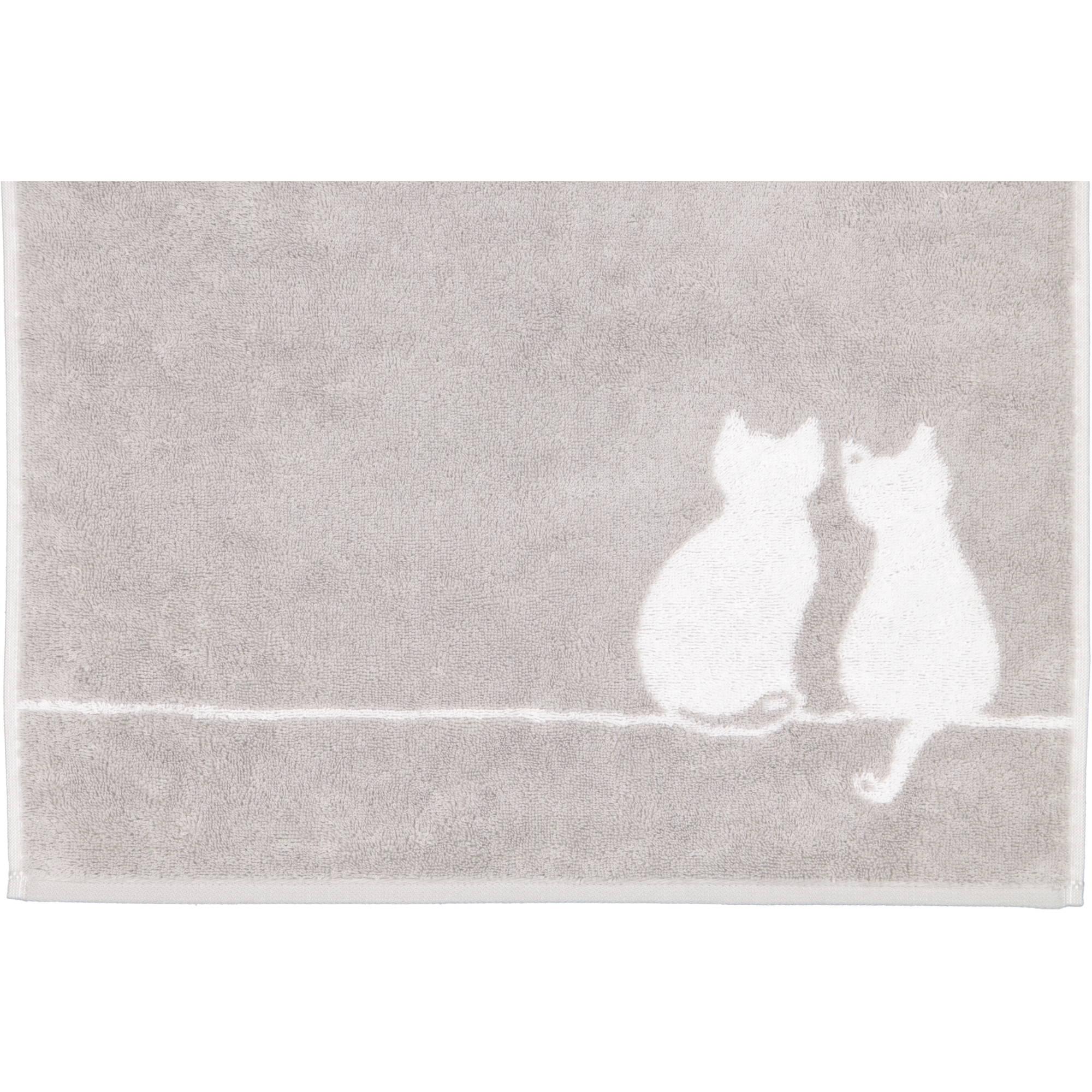 Cawö Handtücher CUTE CATS EDITION You & Me 6263 platin/weiß - 76