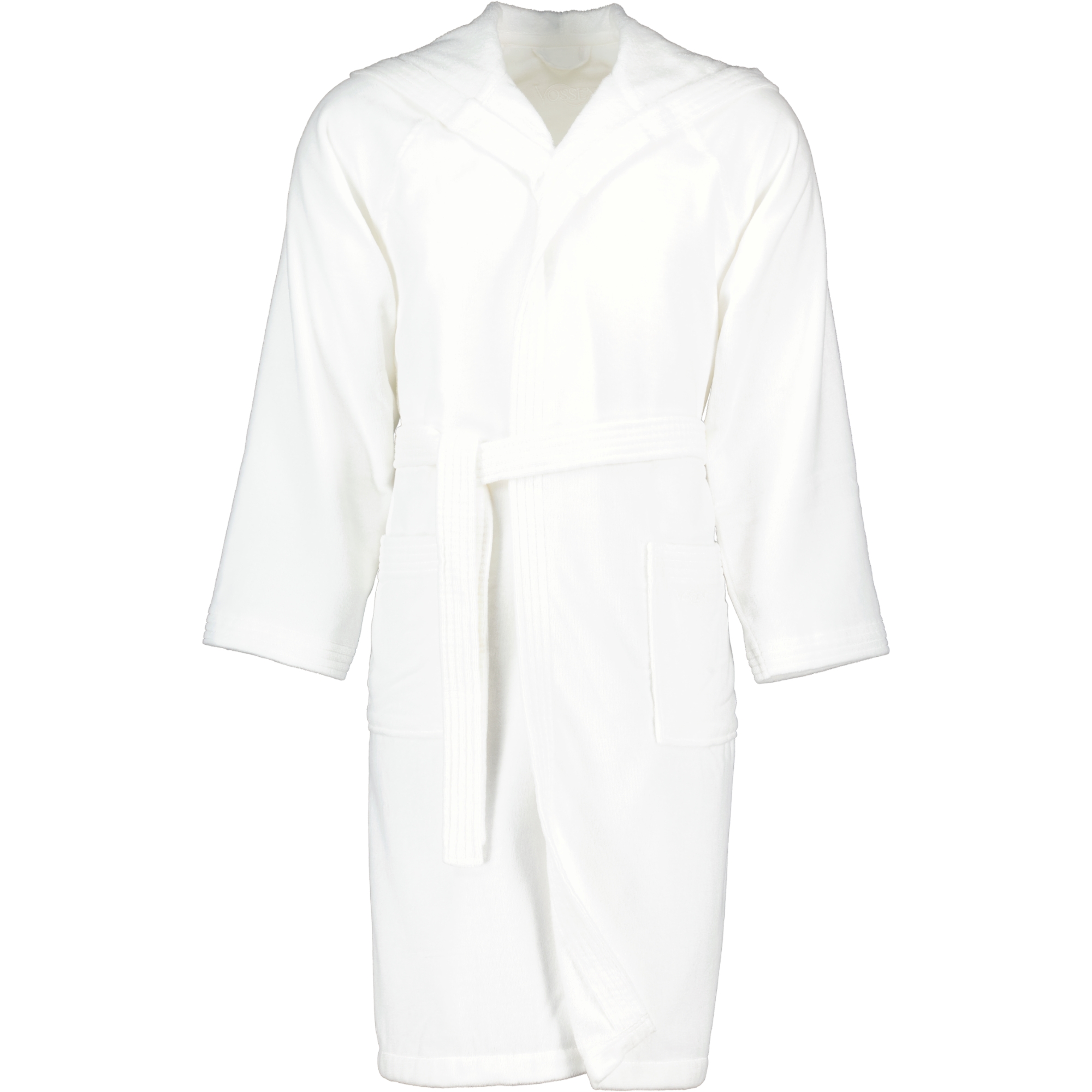 Vossen Bademäntel unisex Kurzmantel mit Kapuze Texas weiß - 0300 - XL