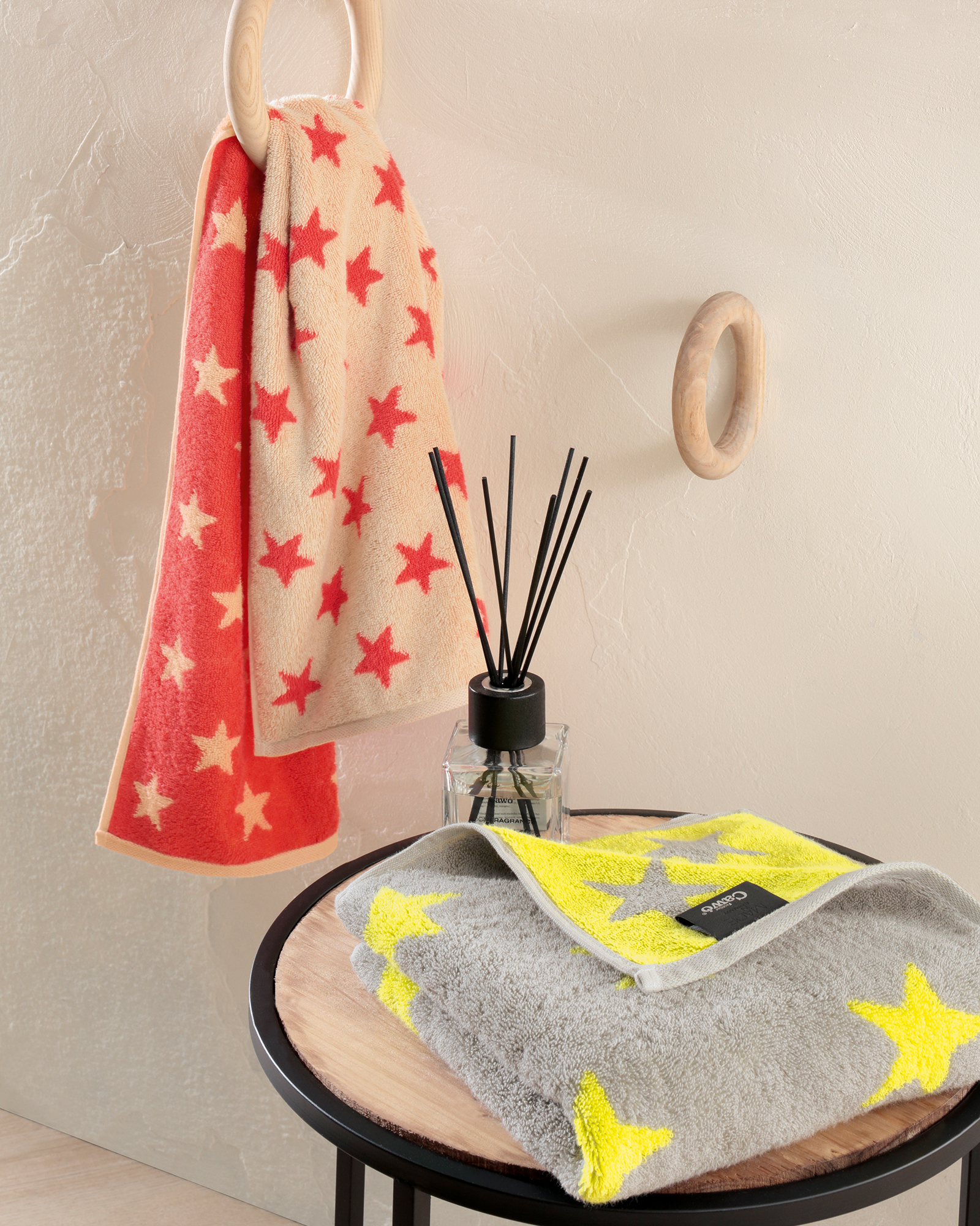 Cawö Handtücher NEW STARS Sterne groß 6260 platin/lime - 75
