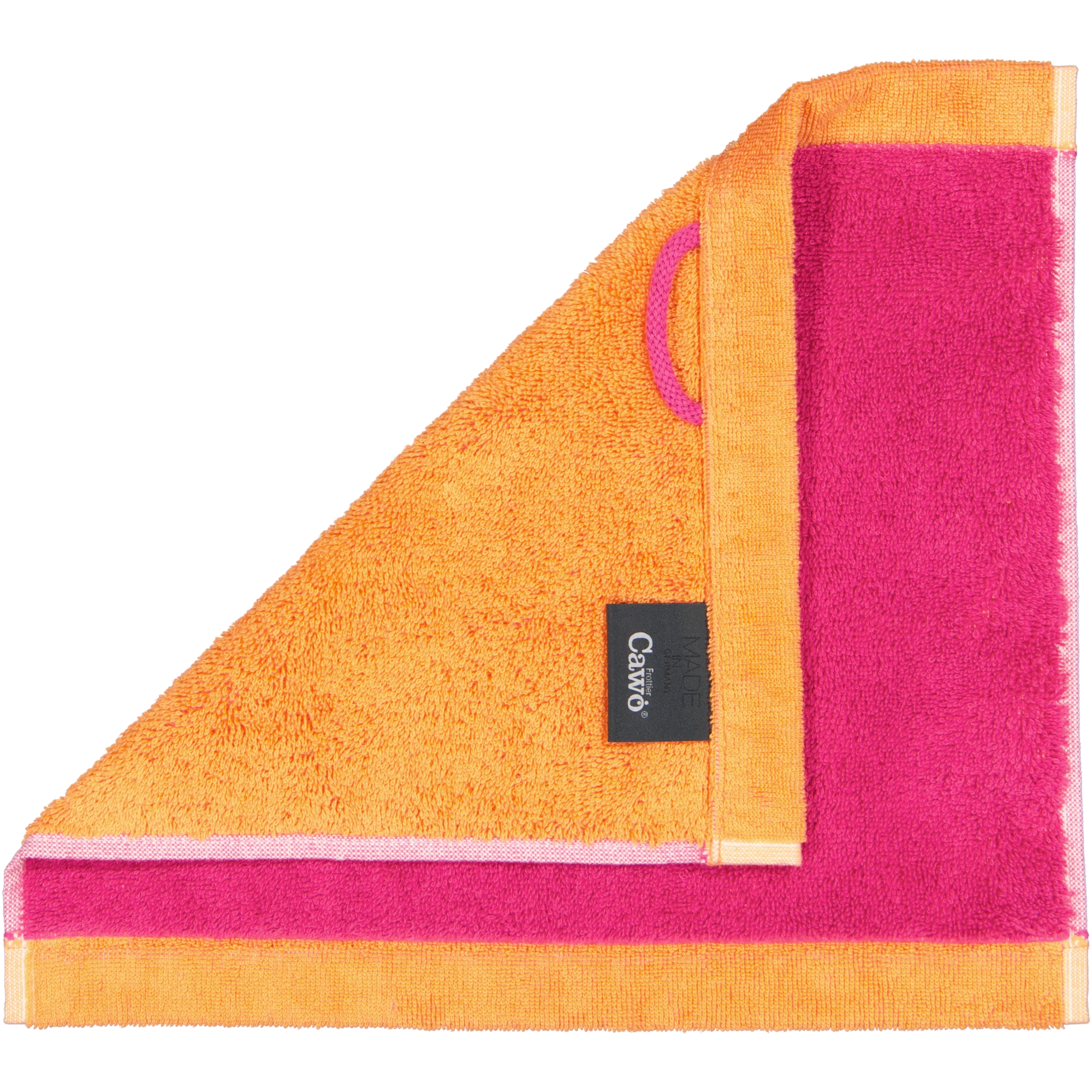 Cawö Handtücher Lifestyle Splash 7071 pink/mandarine - 23 - Seiflappen 30x30 cm