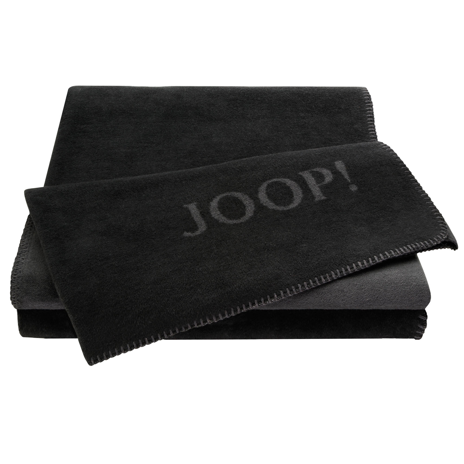 JOOP! Wohndecke Uni-Doubleface - 150x200 cm - Farbe: Schwarz-Anthrazit (587114)