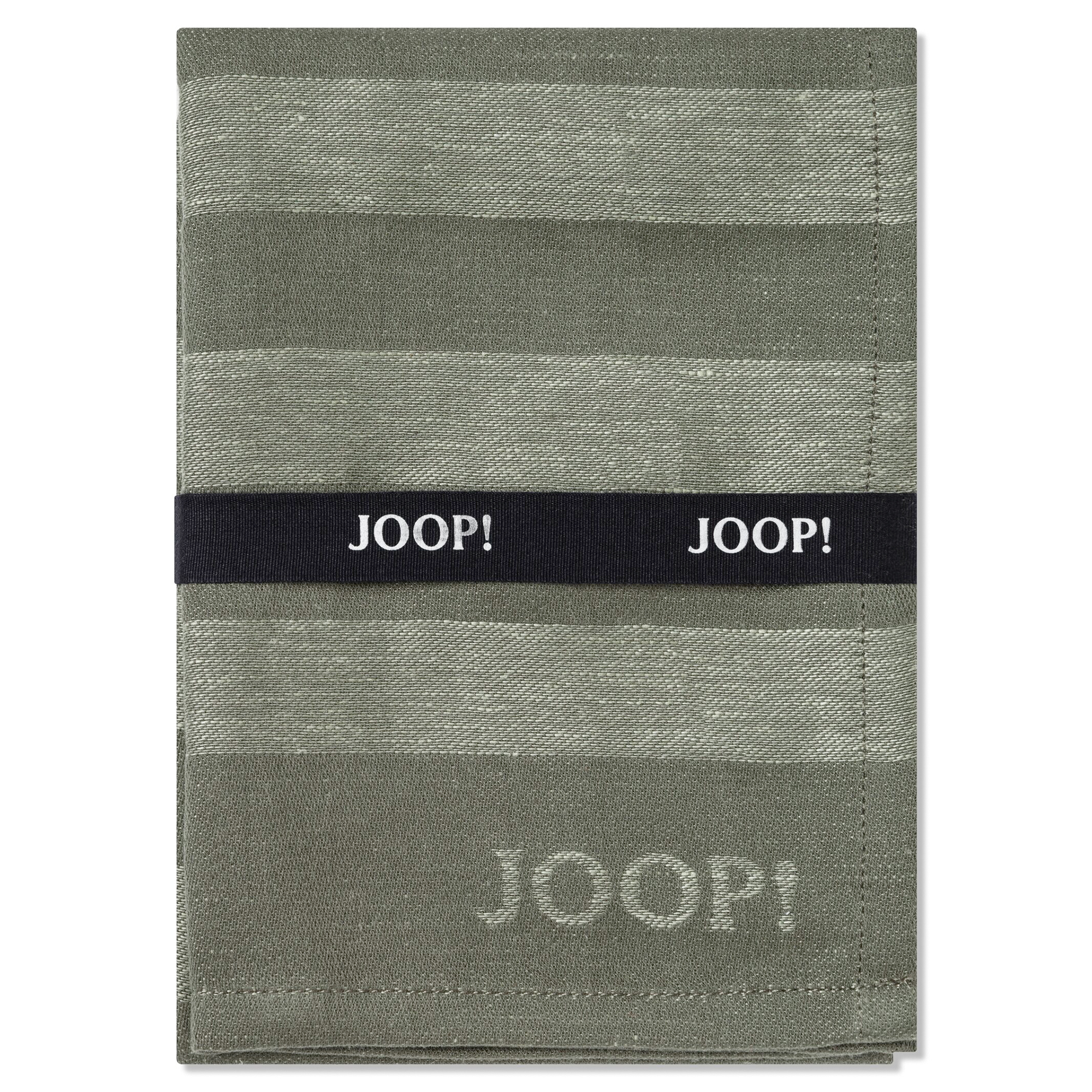 JOOP! Geschirrtücher Cuisine Stripes 1701 Oliv - 44 - 50x70 cm