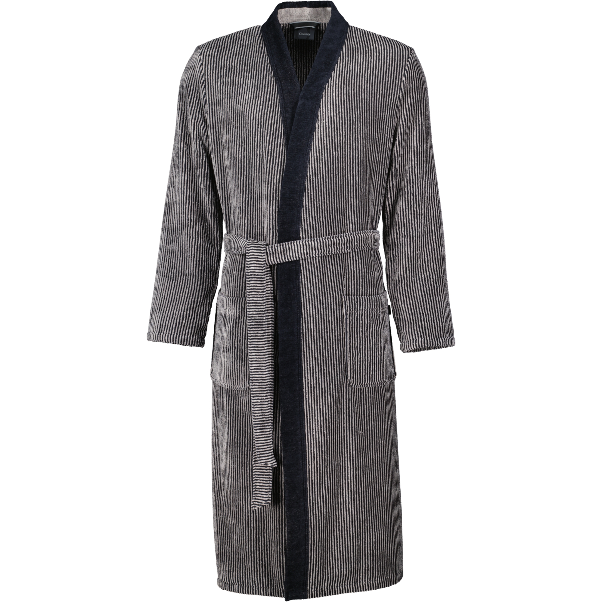 Cawö Bademäntel Herren Kimono Luxury Home 5840 natur-schwarz - 97