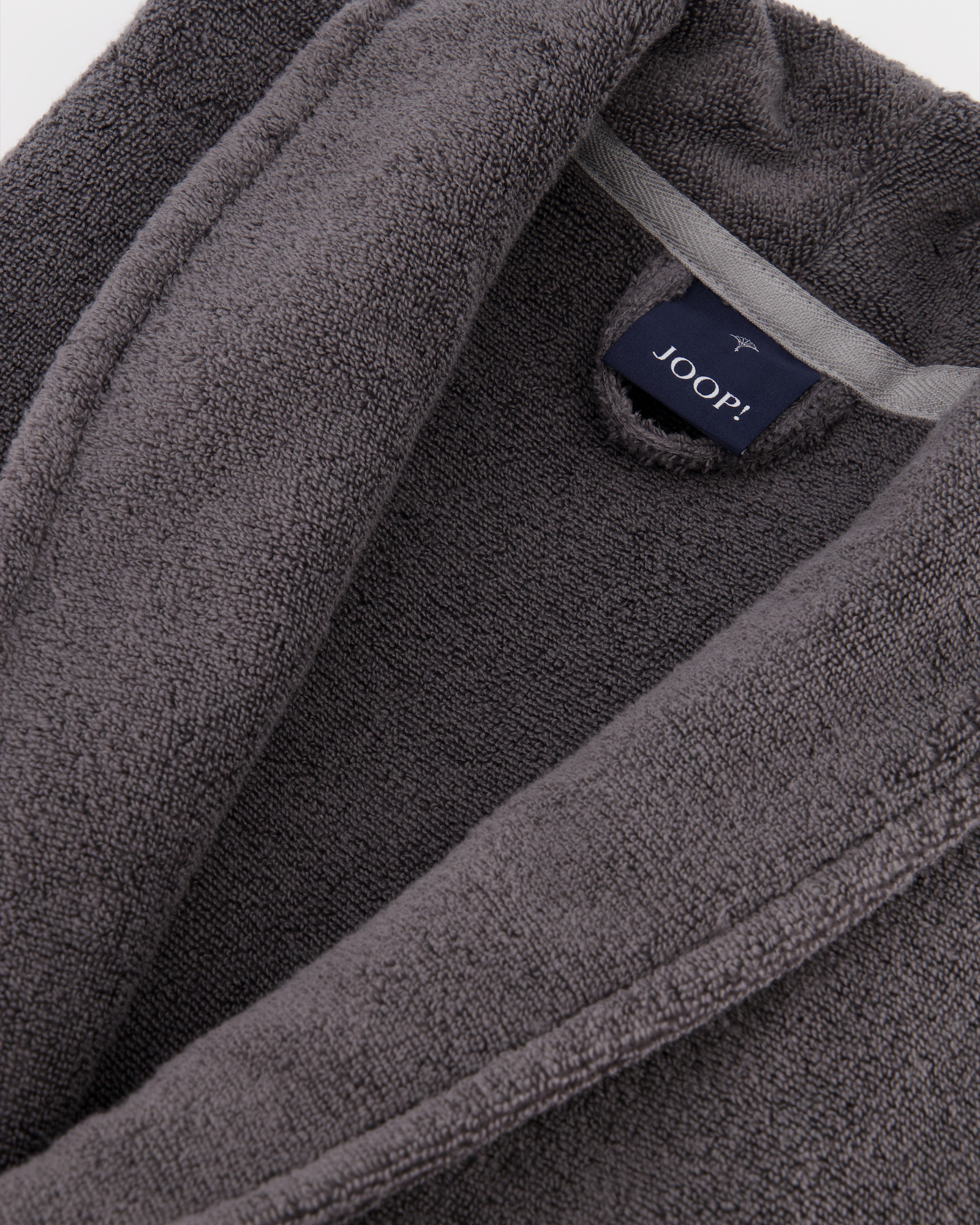 JOOP Damen Bademantel Schalkragen 1650 - Farbe: Anthrazit - 764 - XL