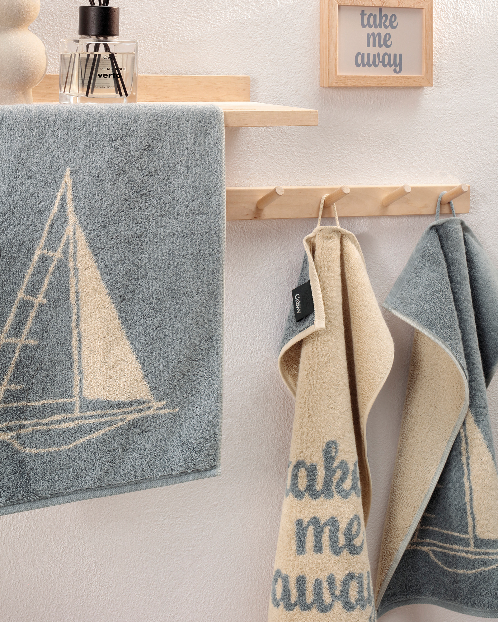 Cawö Gästetücher Postcard Towels Edition 100 take me away - 20 - Gästetuch 30x50 cm