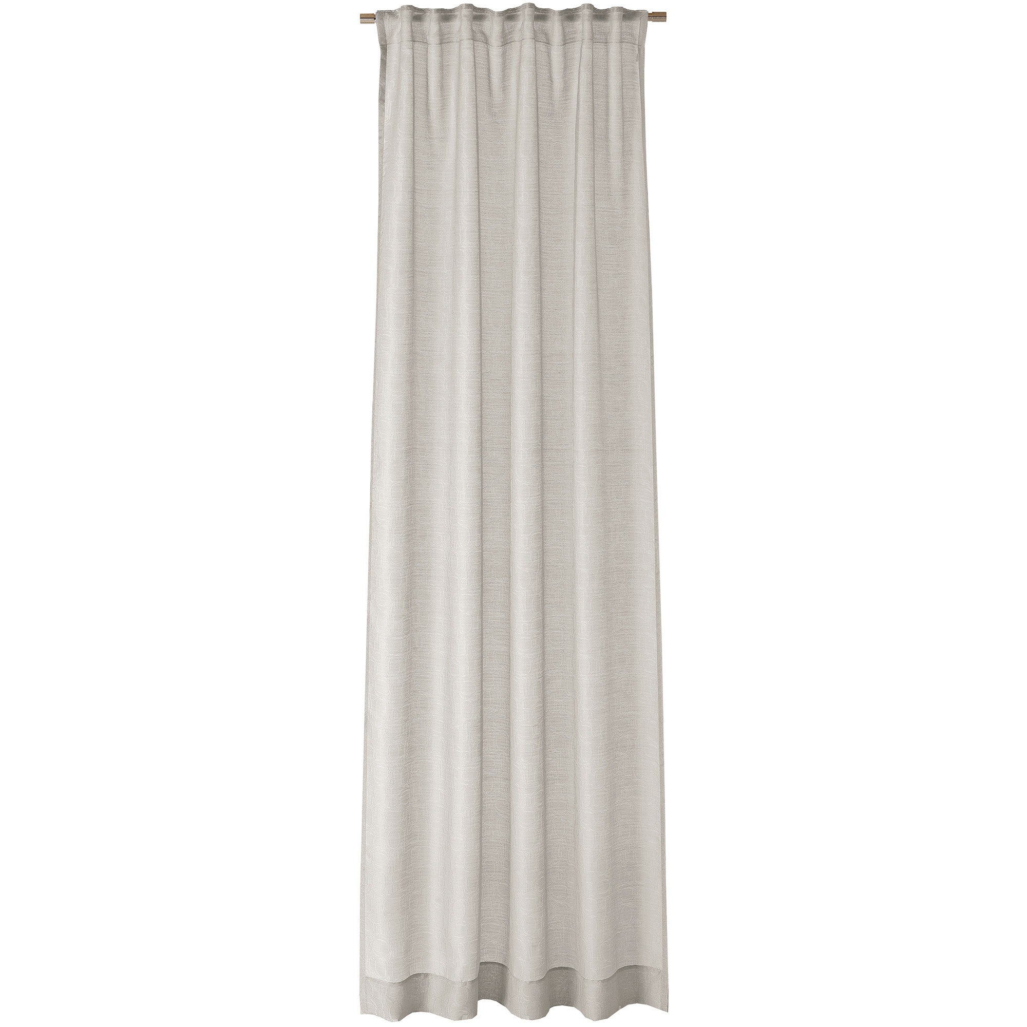 JOOP! Vorhang Gardine Ornament Allover - verdecktes Schlaufenband - Größe: 130x250 cm - Farbe: Grau - 010