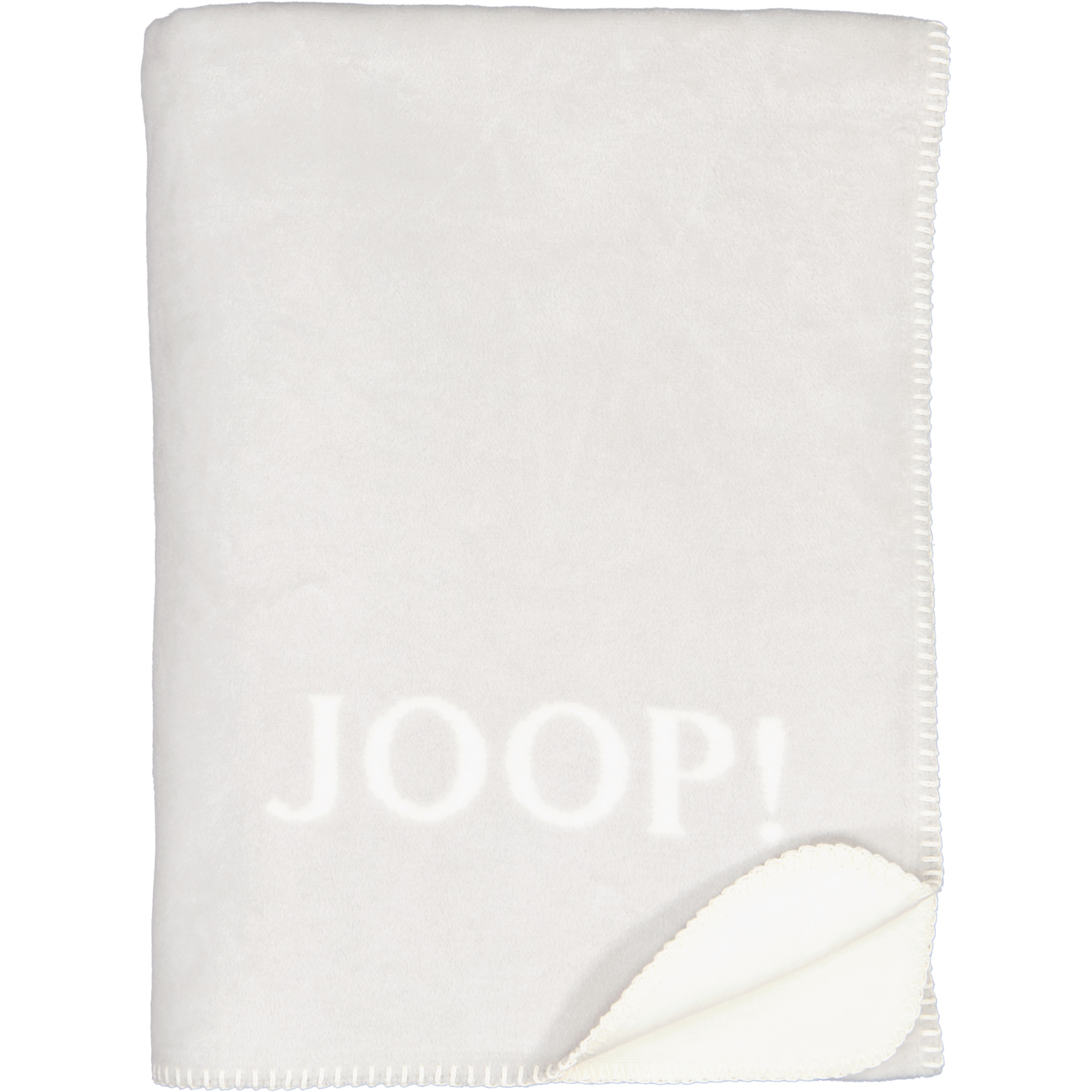 JOOP! Wohndecke Uni-Doubleface - Größe: 150x200 cm - Farbe: Rauch-Ecru