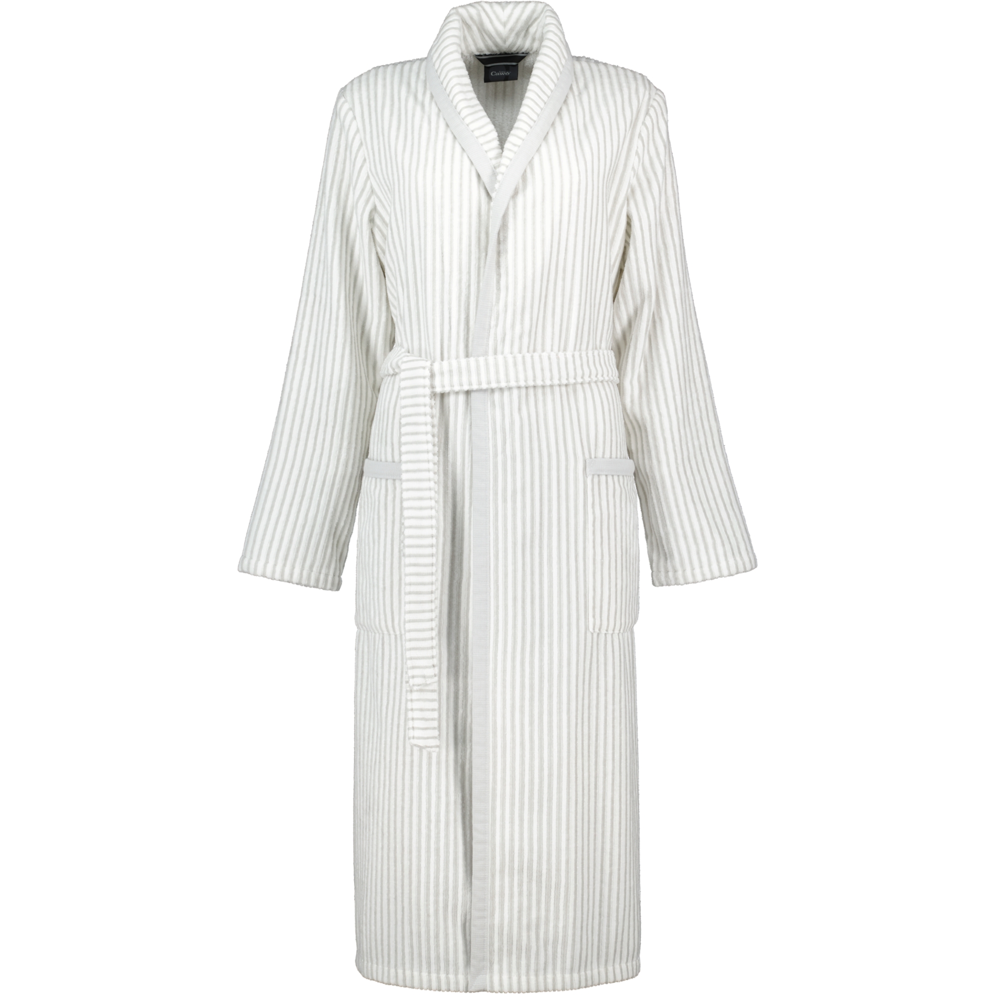 Cawö Bademäntel Damen Schalkragen 3423 weiss-silber - 76