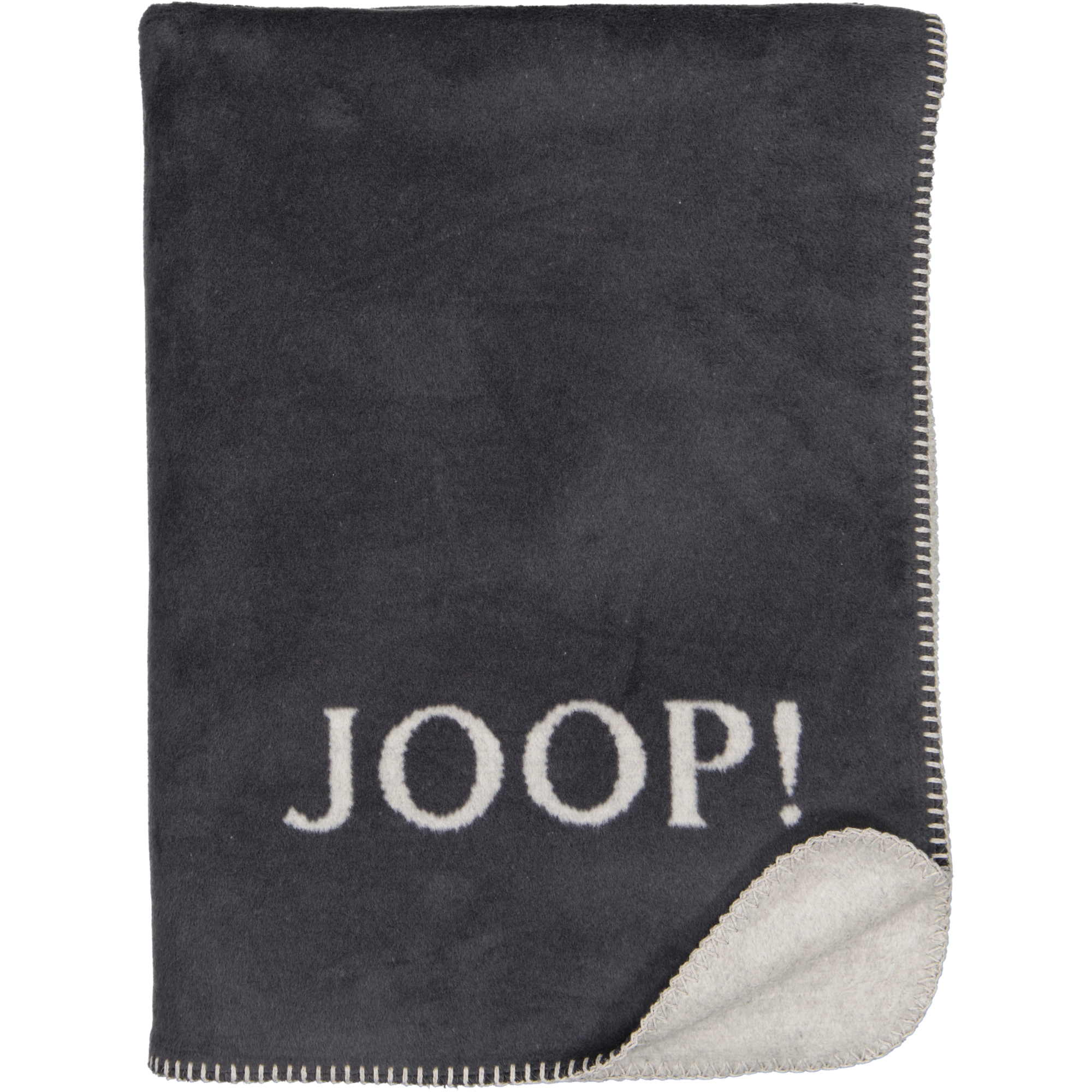 JOOP! Wohndecke Uni-Doubleface - Größe: 150x200 cm - Farbe: Anthrazit-Ash