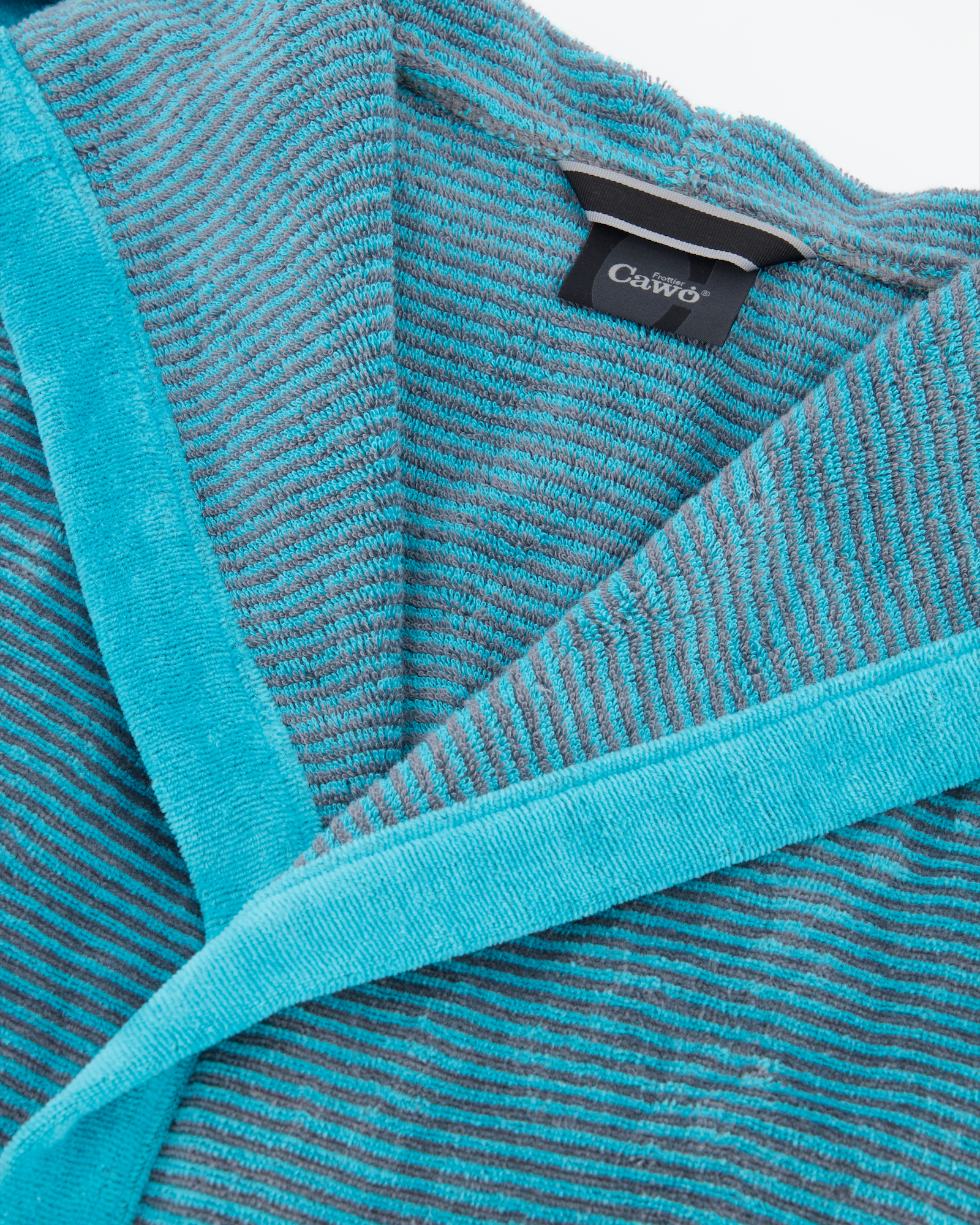 Cawö Bademäntel Damen Kapuze Two-Tone 6425 türkis - 47