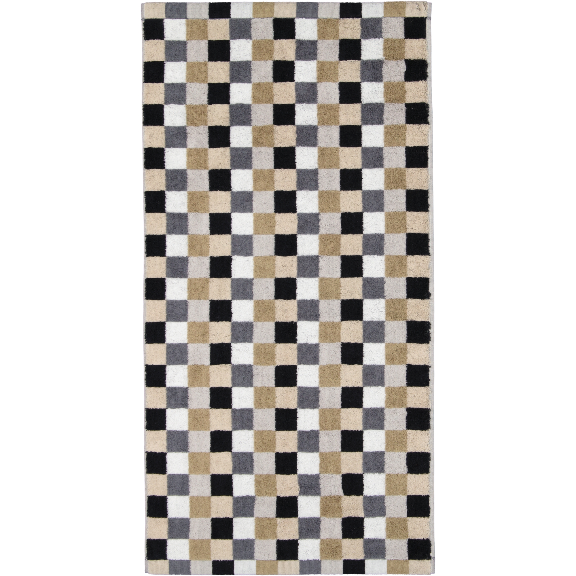Cawö - Life Style Karo 7047 - Farbe: 37 - kiesel - Handtuch 50x100 cm