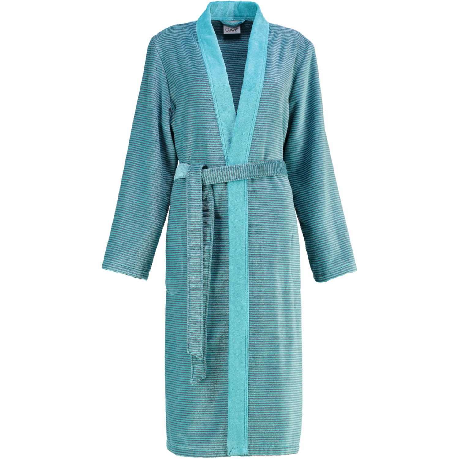 Cawö Bademäntel Damen Kimono Two-Tone 6431 türkis - 47