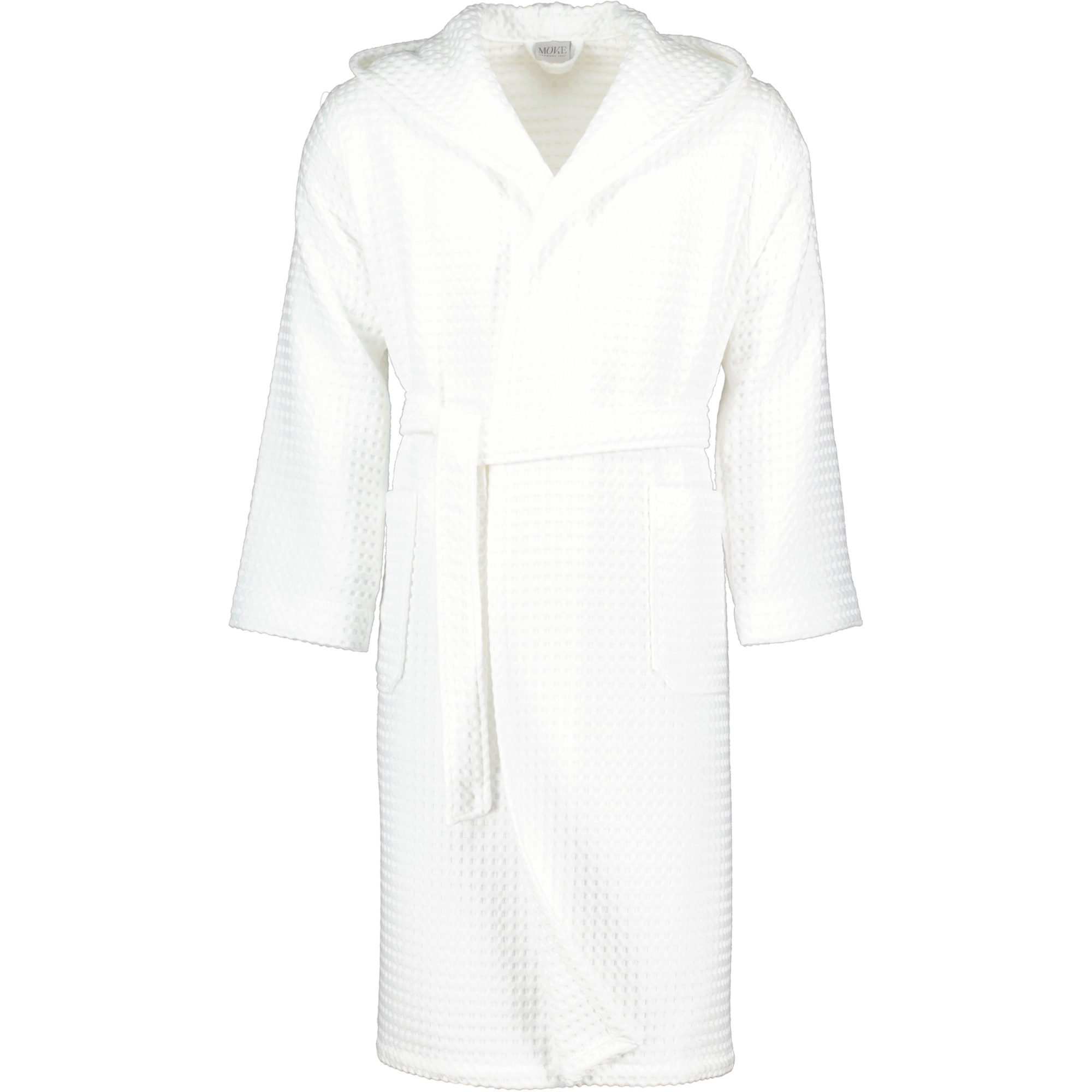 Möve Bademäntel unisex Kapuze Piquée snow - 001