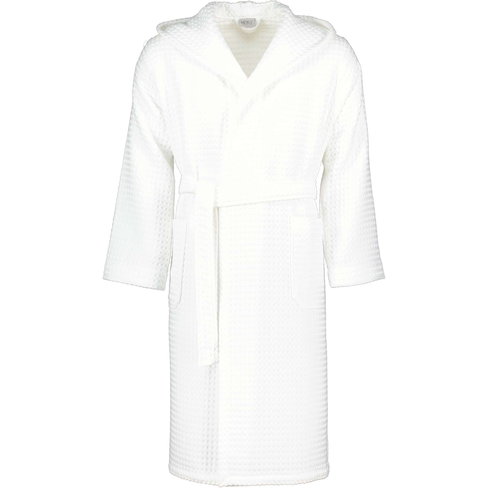Möve Bademäntel unisex Kapuze Piquée snow - 001