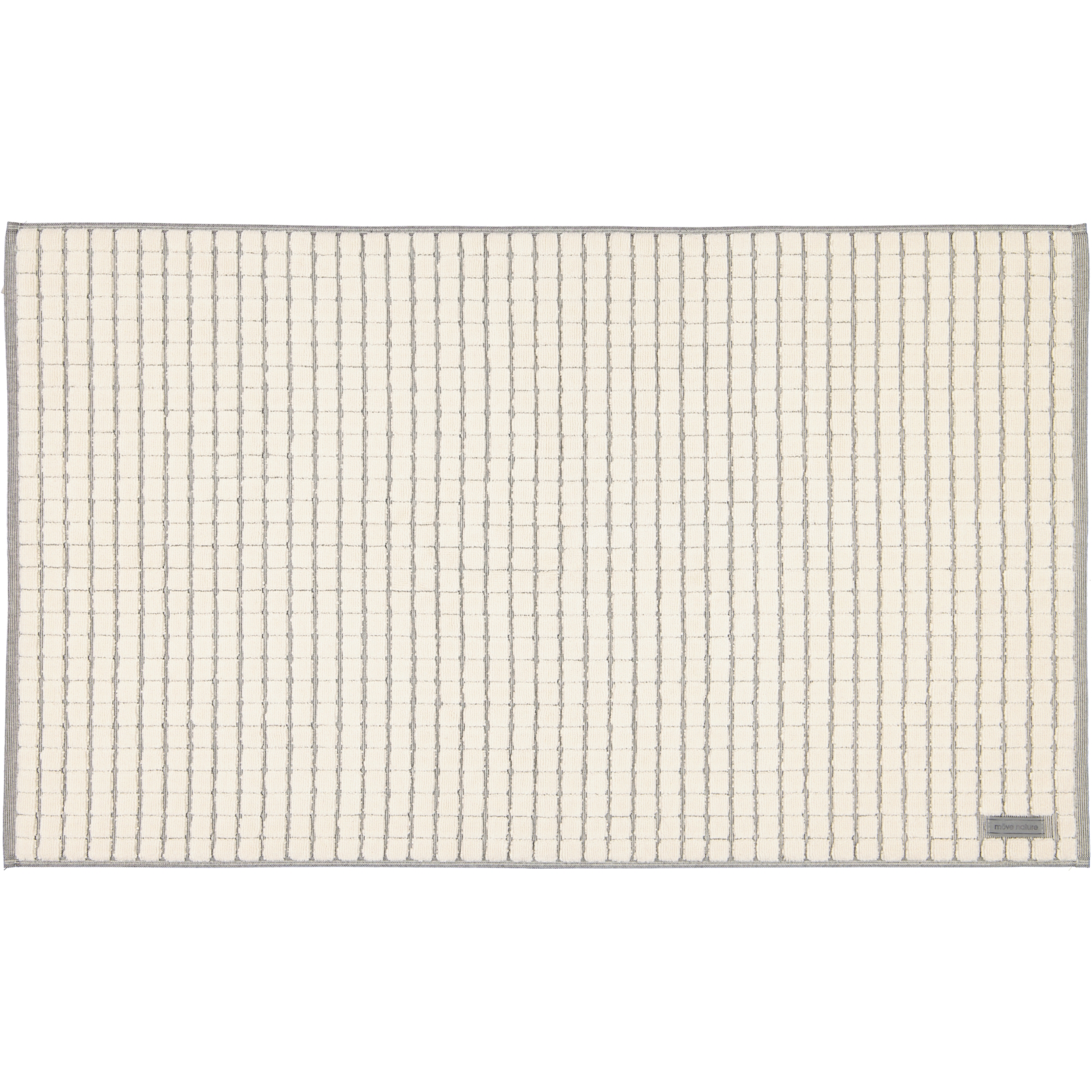Möve - Eden - Badteppich Kästchenstruktur - Größe: 60x100 cm -  Farbe: natur - 869 (1-0347/8127)