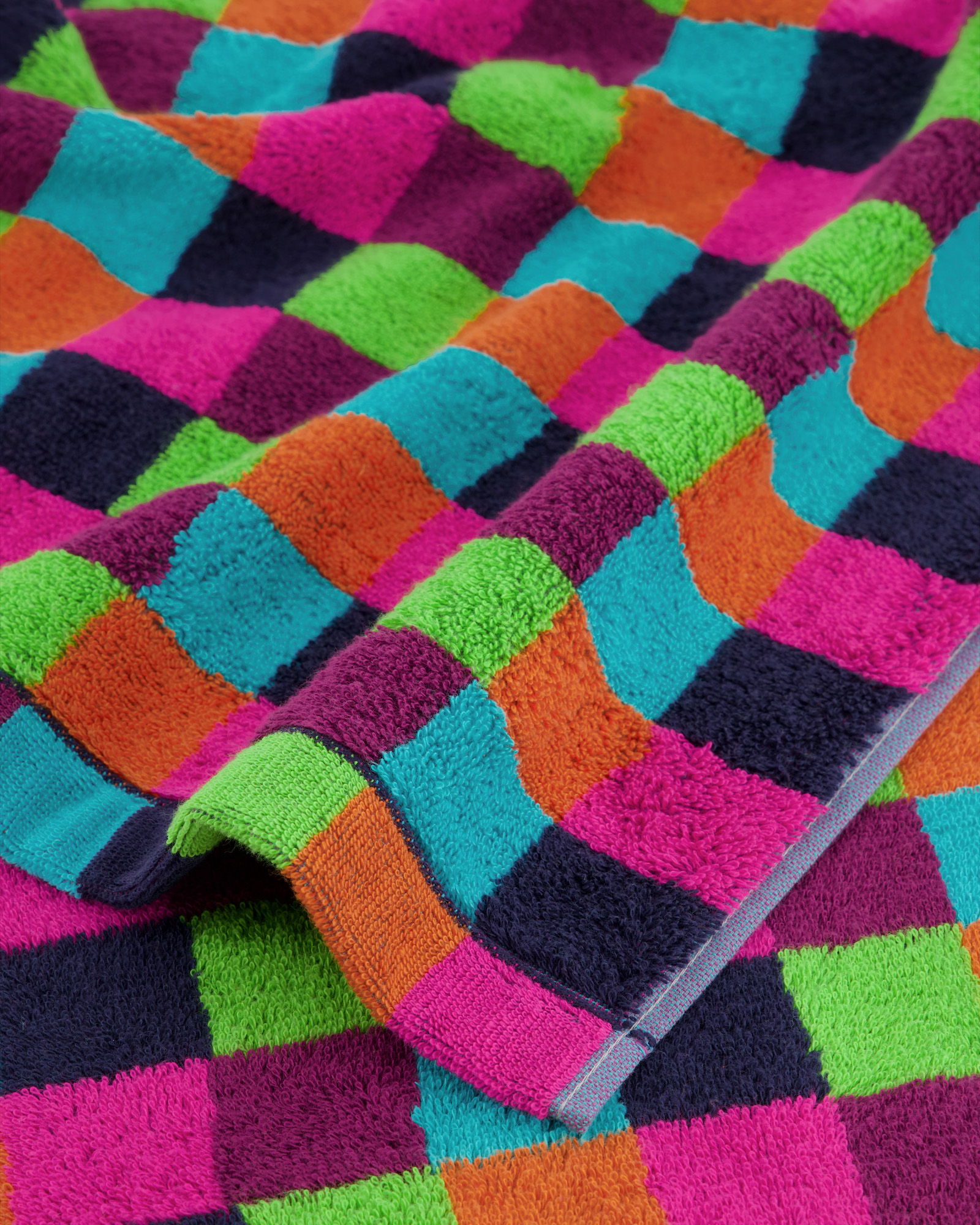 Cawö - Life Style Karo 7047 - Farbe: 84 - multicolor - Seiflappen 30x30 cm