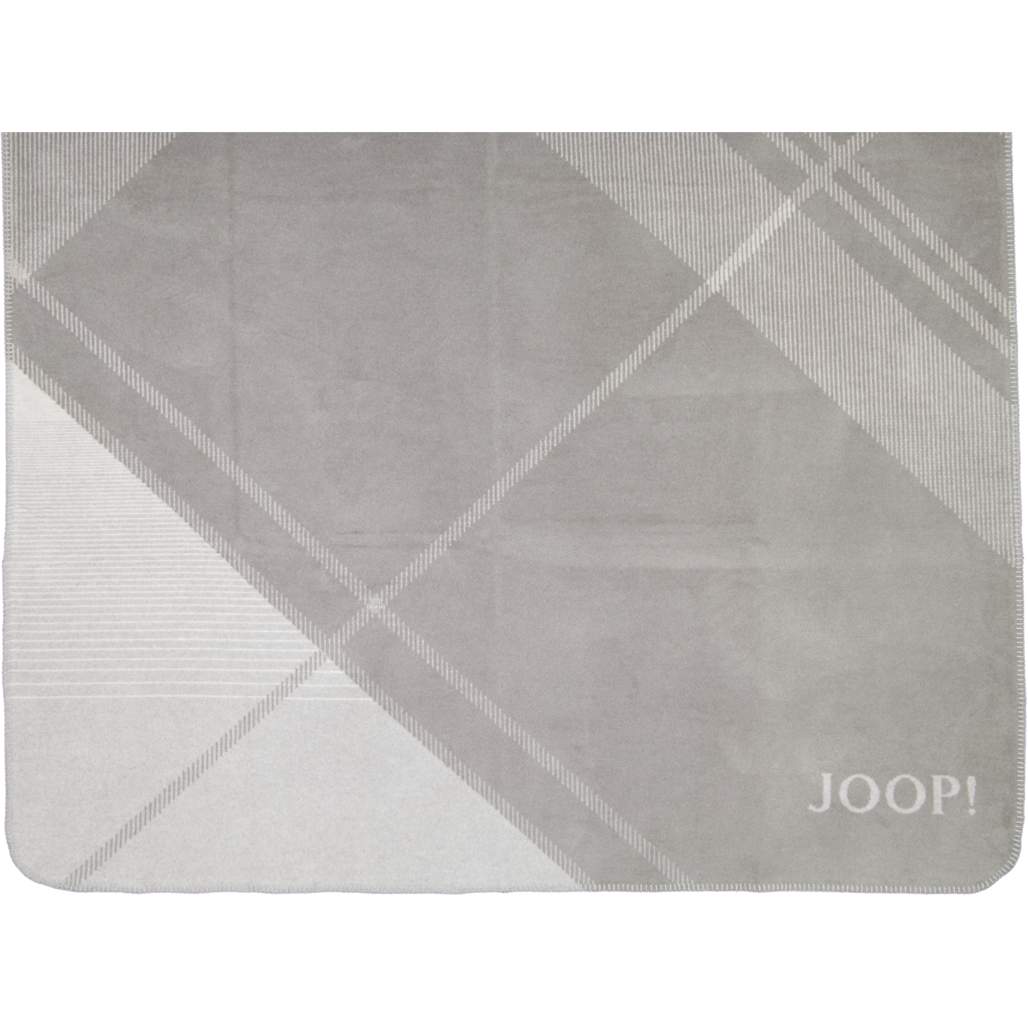 JOOP! Wohndecke Checks - Größe: 150x200 cm - Farbe: Silber-Natur
